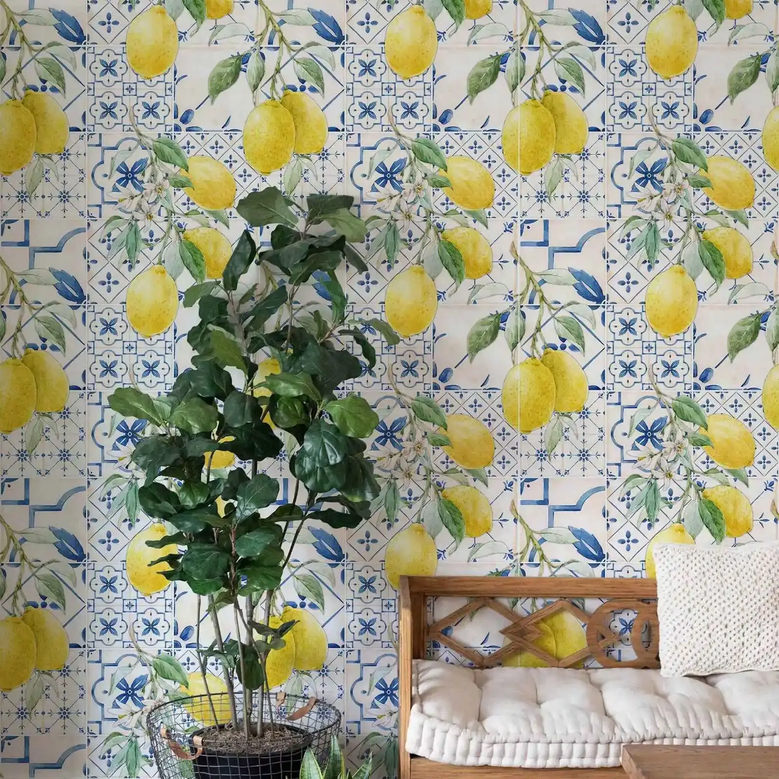 Watercolor Lemons Wallpaper - Image 2