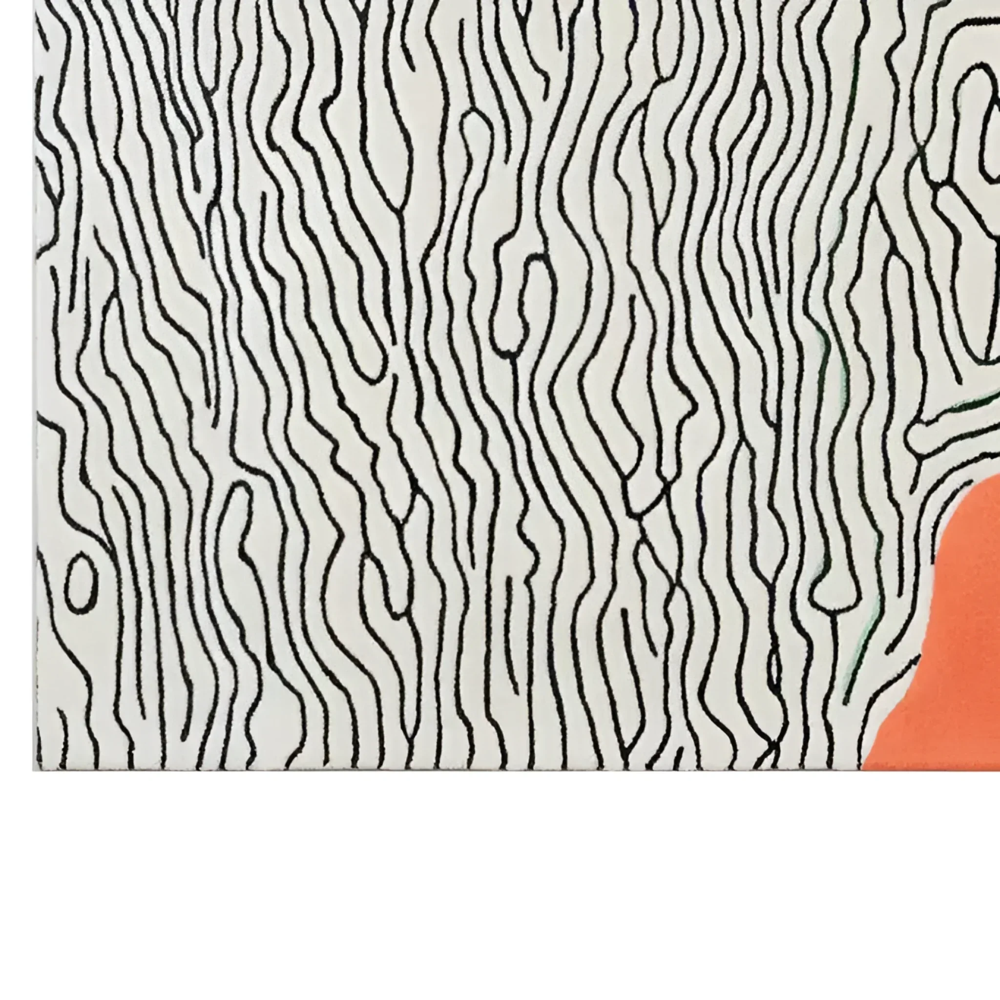 Wave Sketch Hand Tufted Wool Rug - Image 5