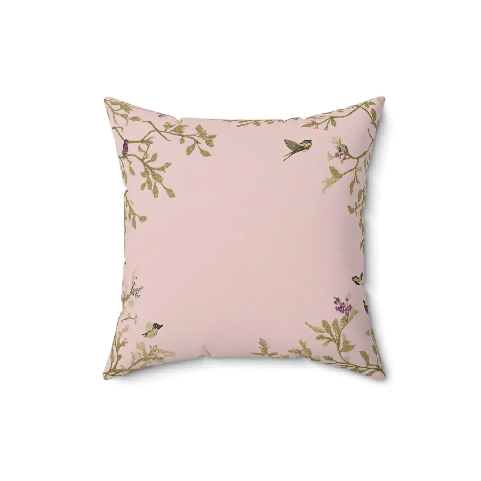 Whimsical Aviary Garden Throw Pillow - Image 3