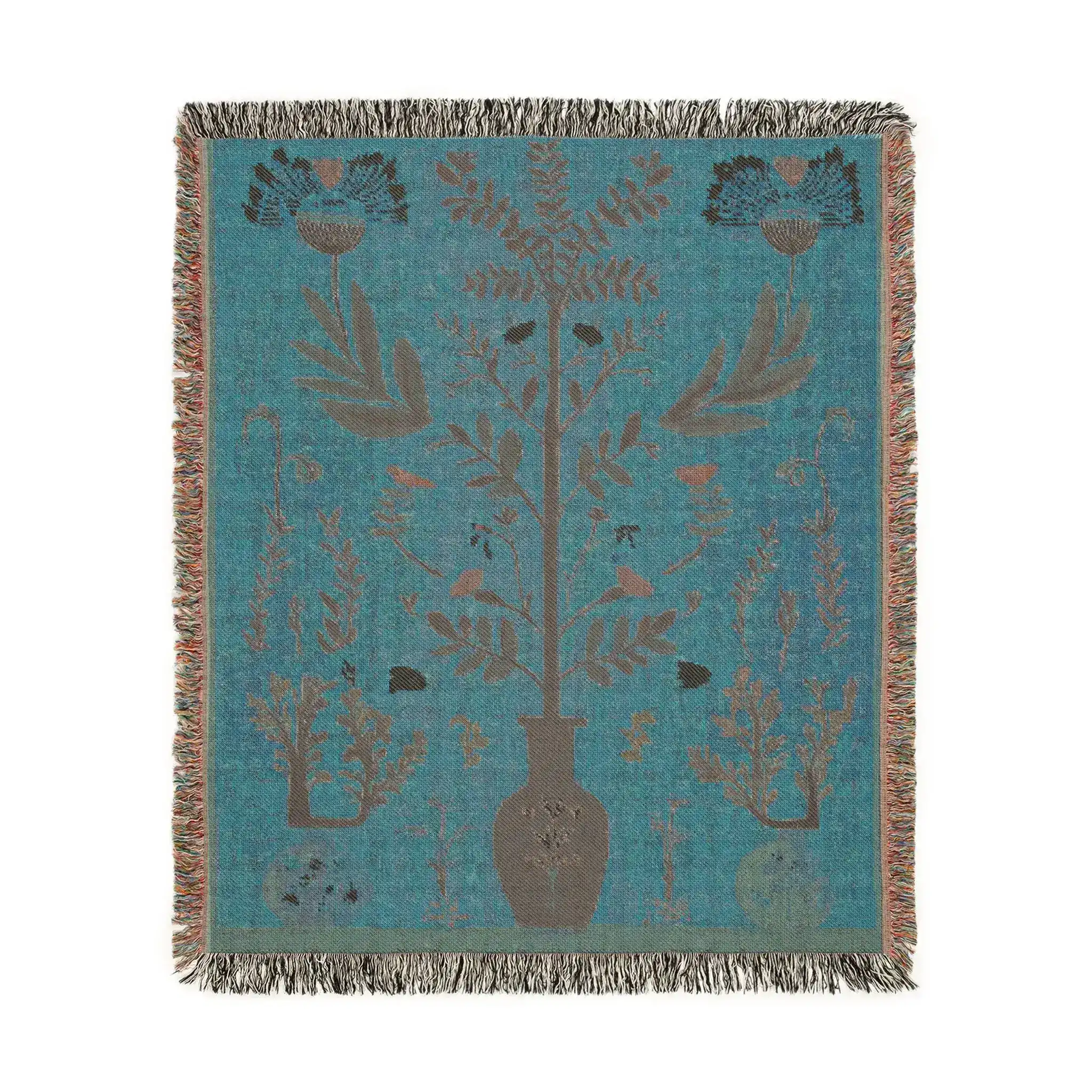 Whimsical Botanical Woven Blanket - Image 5