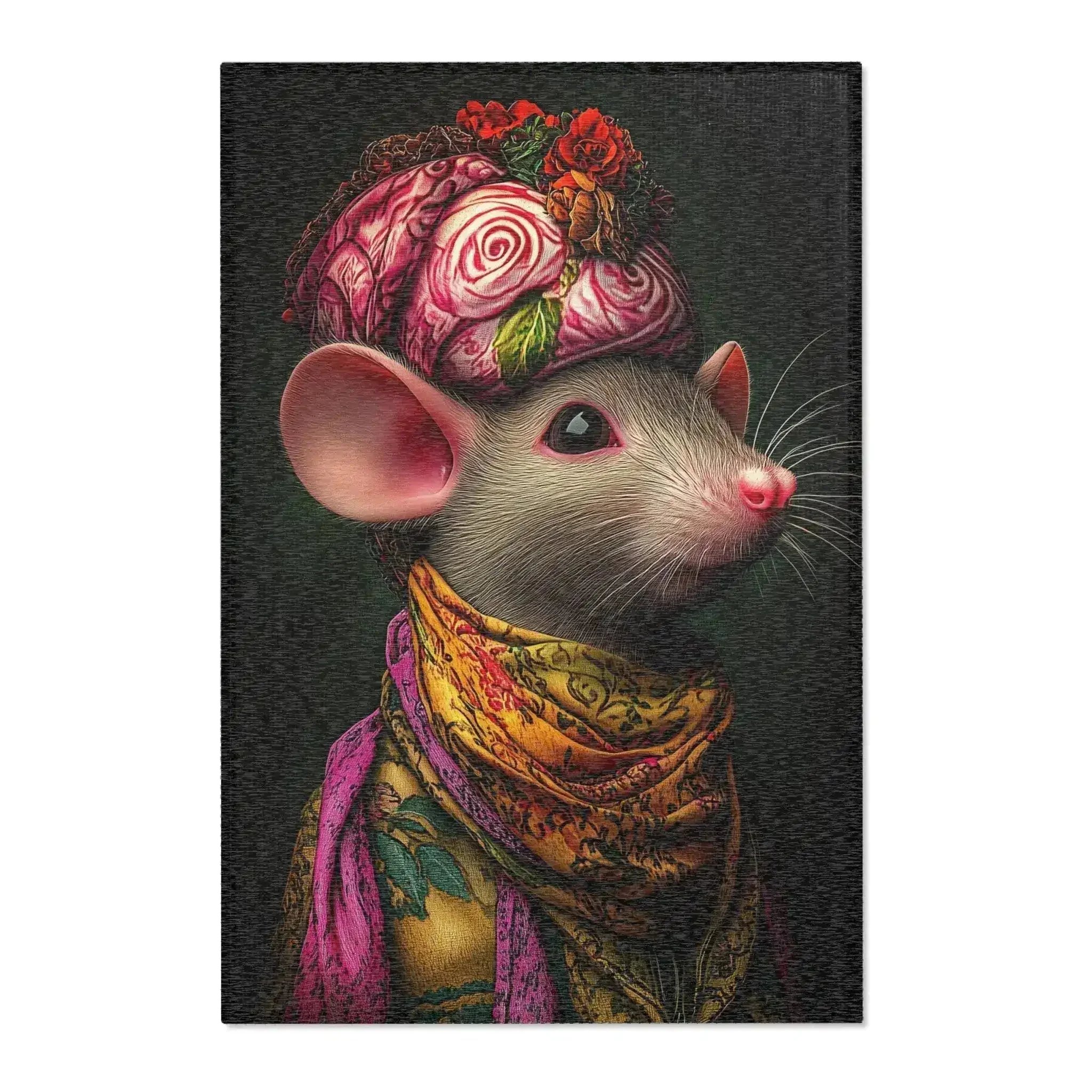 Whimsical Elegance Artistic Mouse Accent Rug - Image 2