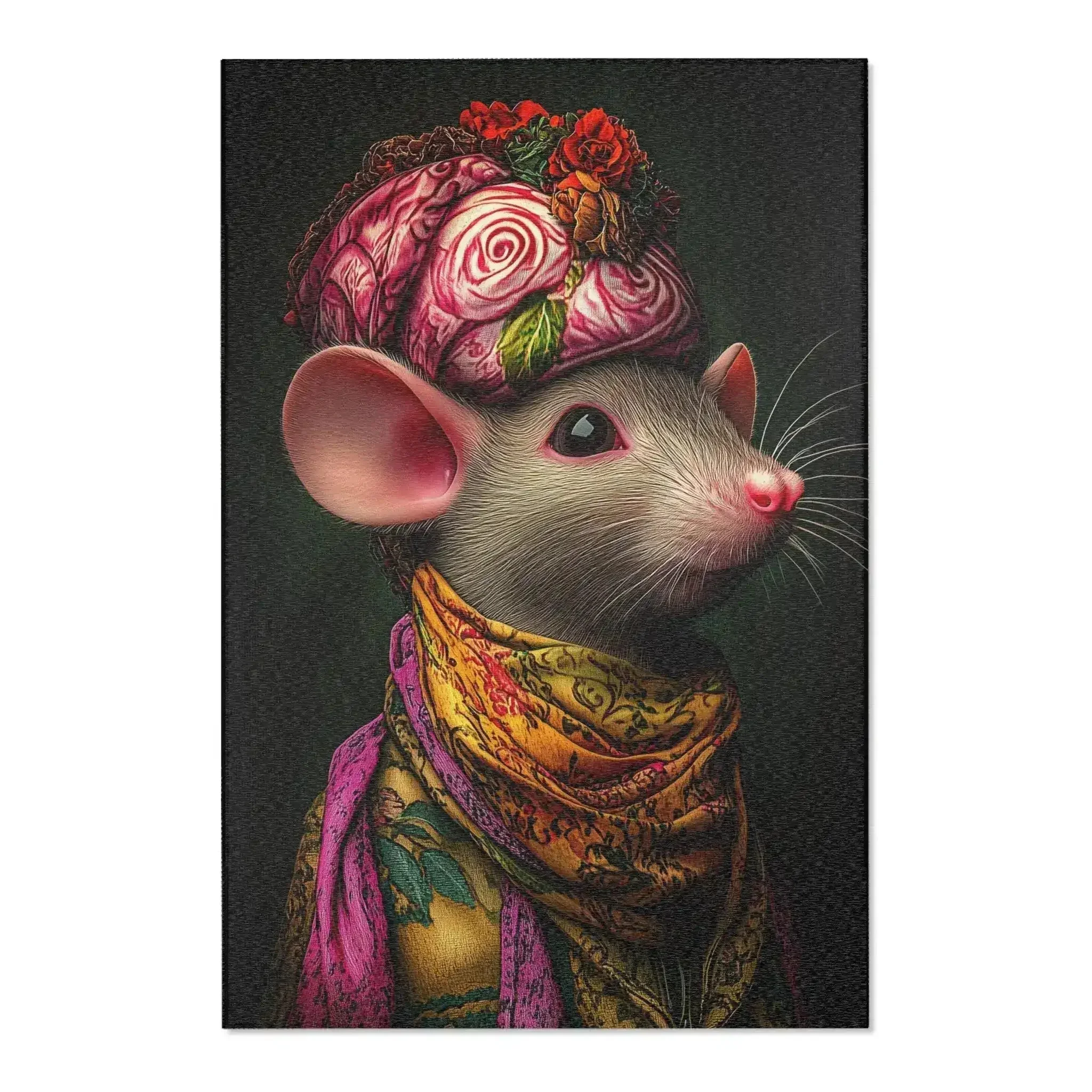 Whimsical Elegance Artistic Mouse Accent Rug - Image 3