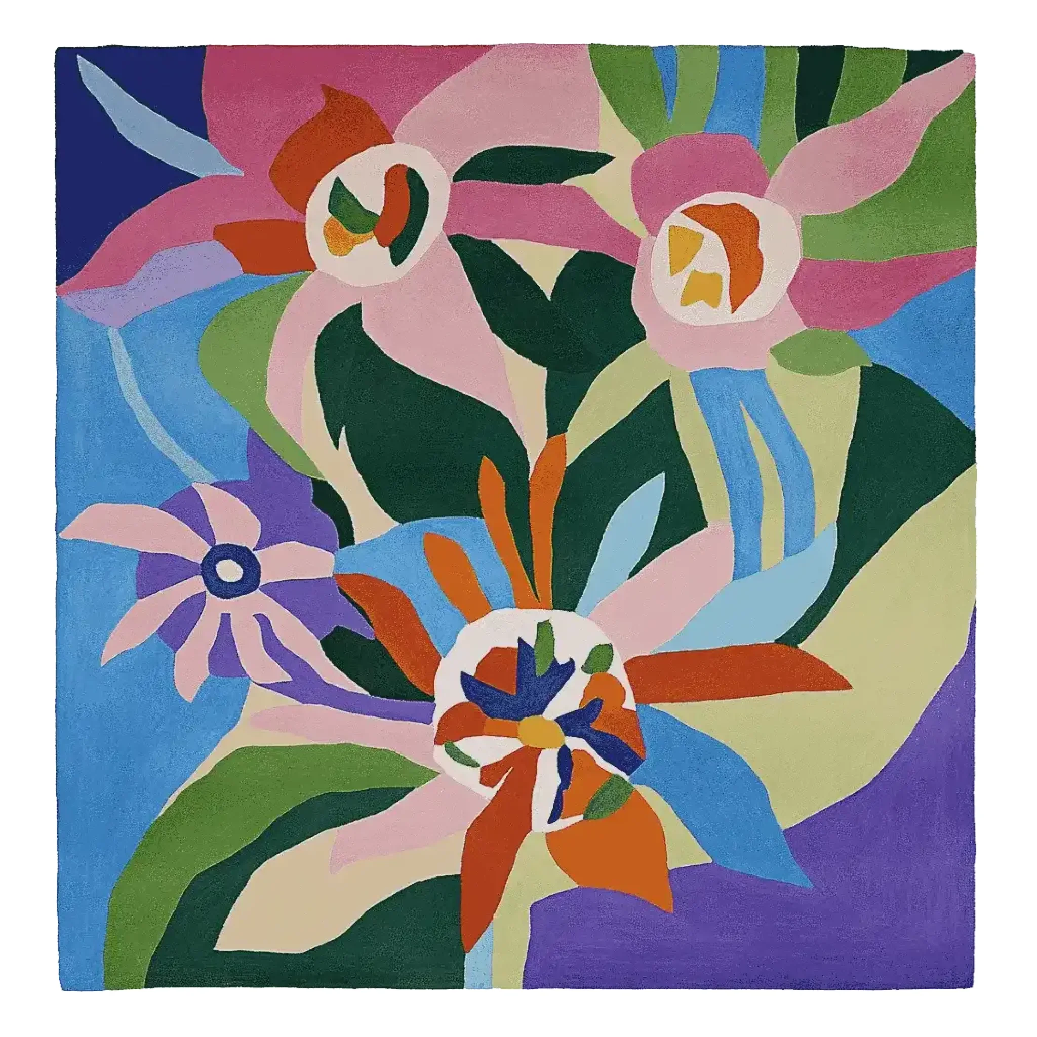 Whimsical Floral Drift Hand Tufted Rug