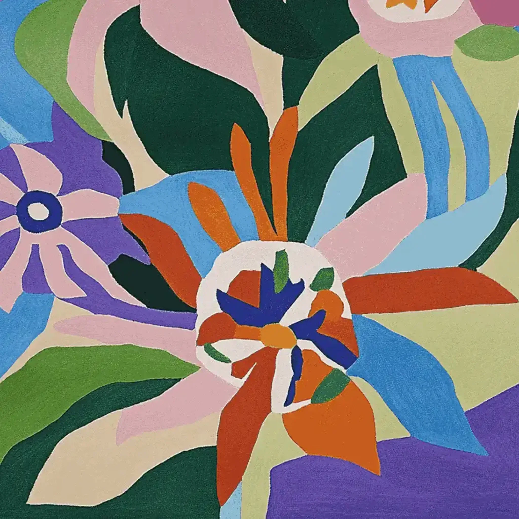 Whimsical Floral Drift Hand Tufted Rug - Image 4
