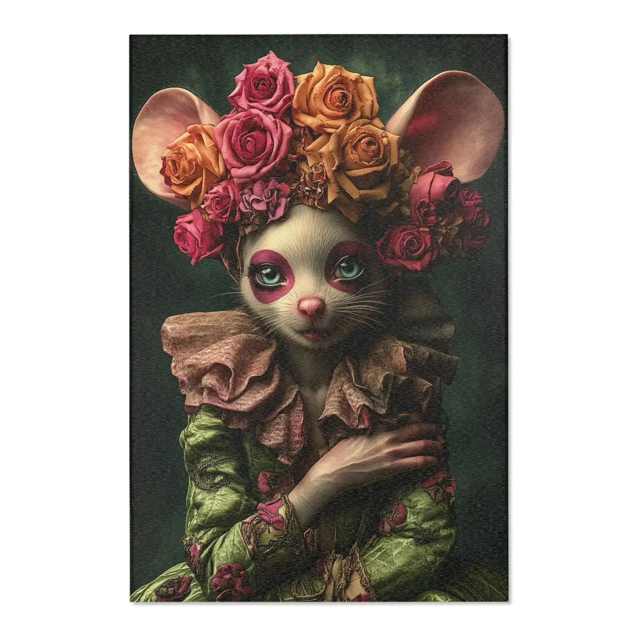 Whimsical Floral Mouse Accent Rug - Image 3