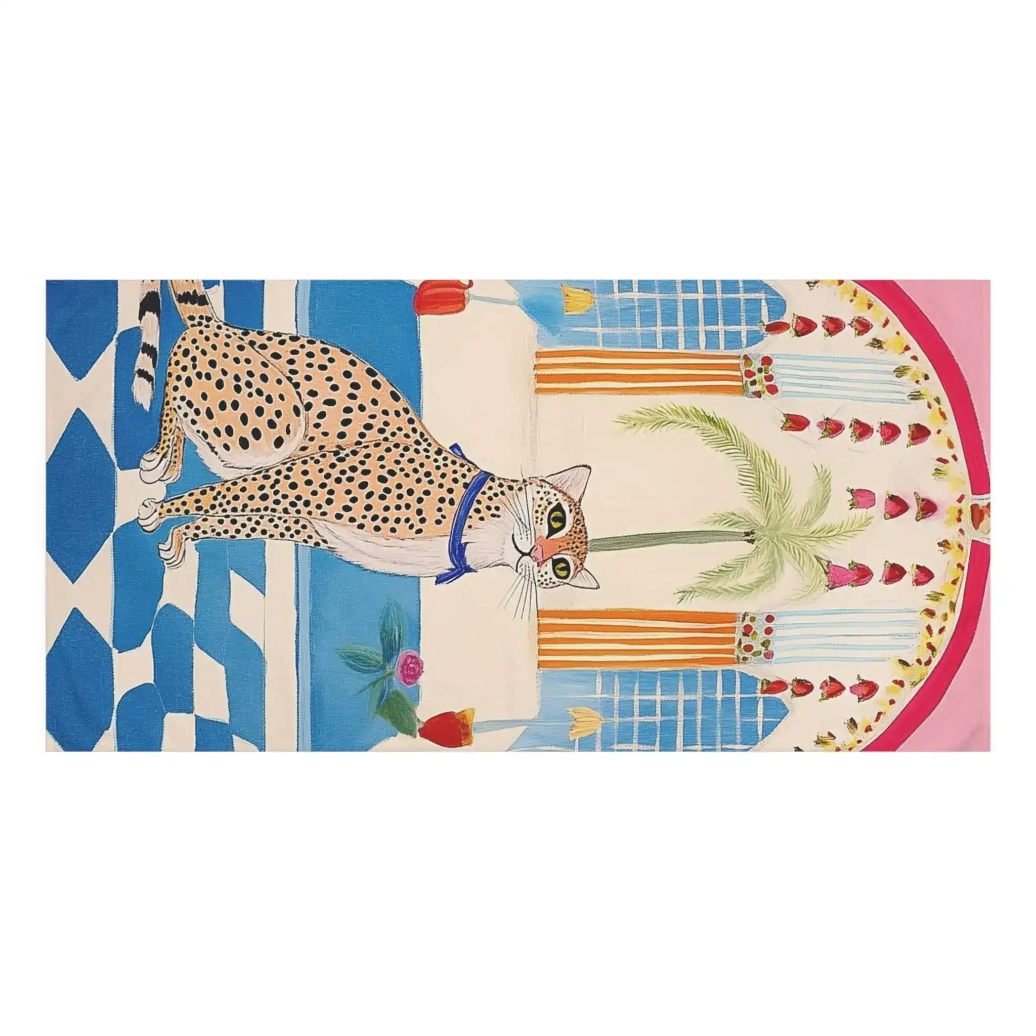 Whimsical Leopard in Vibrant Room Bath Towel - Image 3