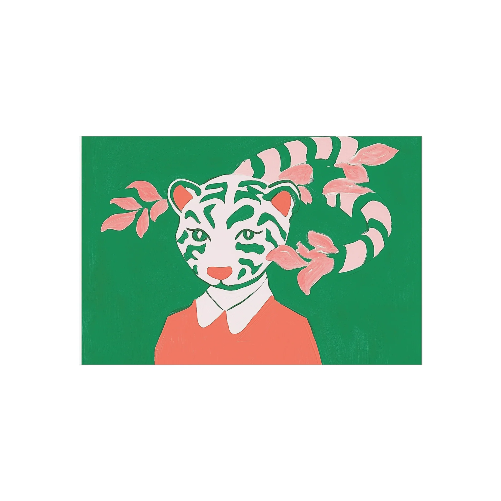 Whimsical Tiger Portrait Fine Art Poster - Image 12