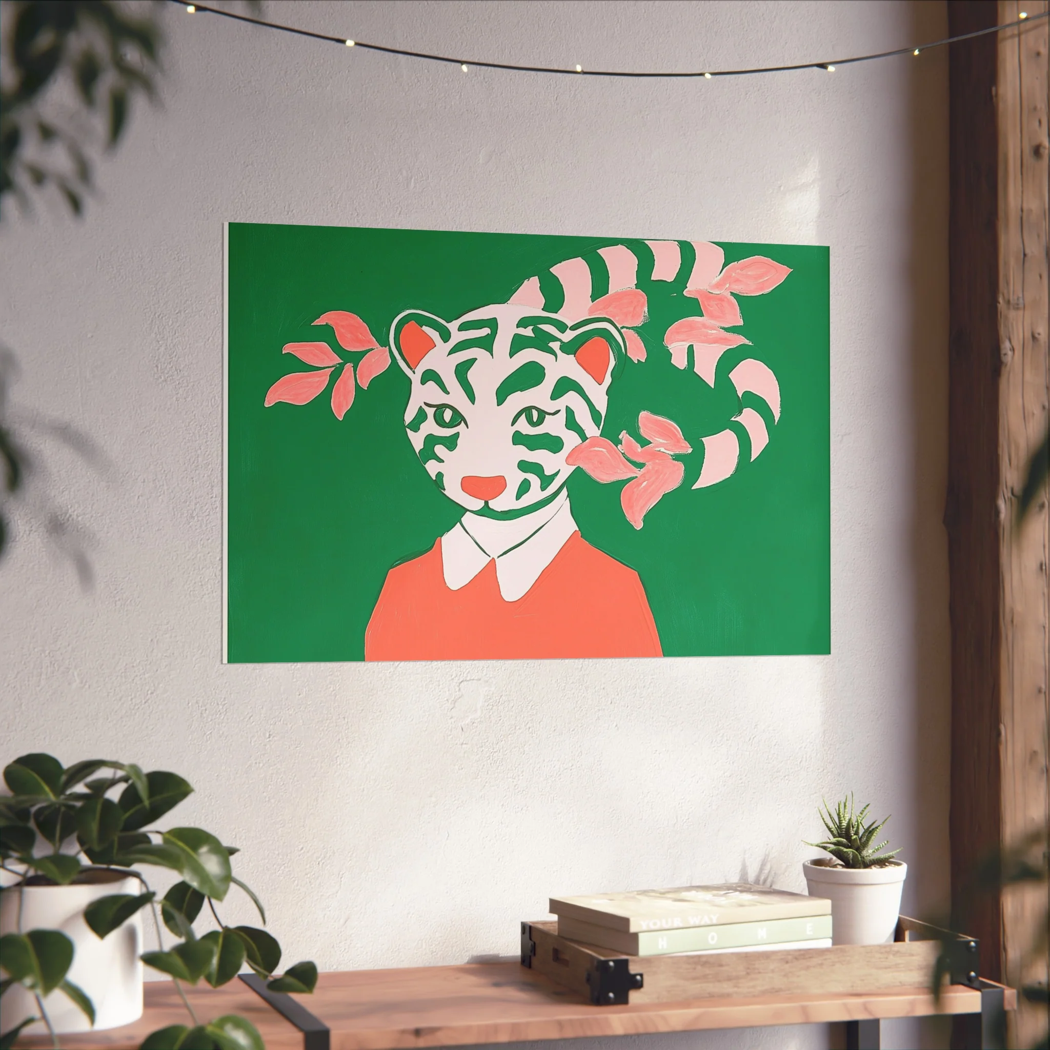 Whimsical Tiger Portrait Fine Art Poster - Image 40