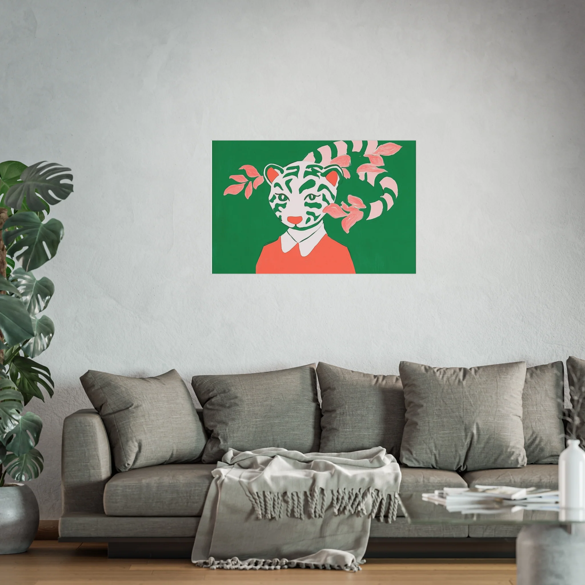 Whimsical Tiger Portrait Fine Art Poster - Image 45