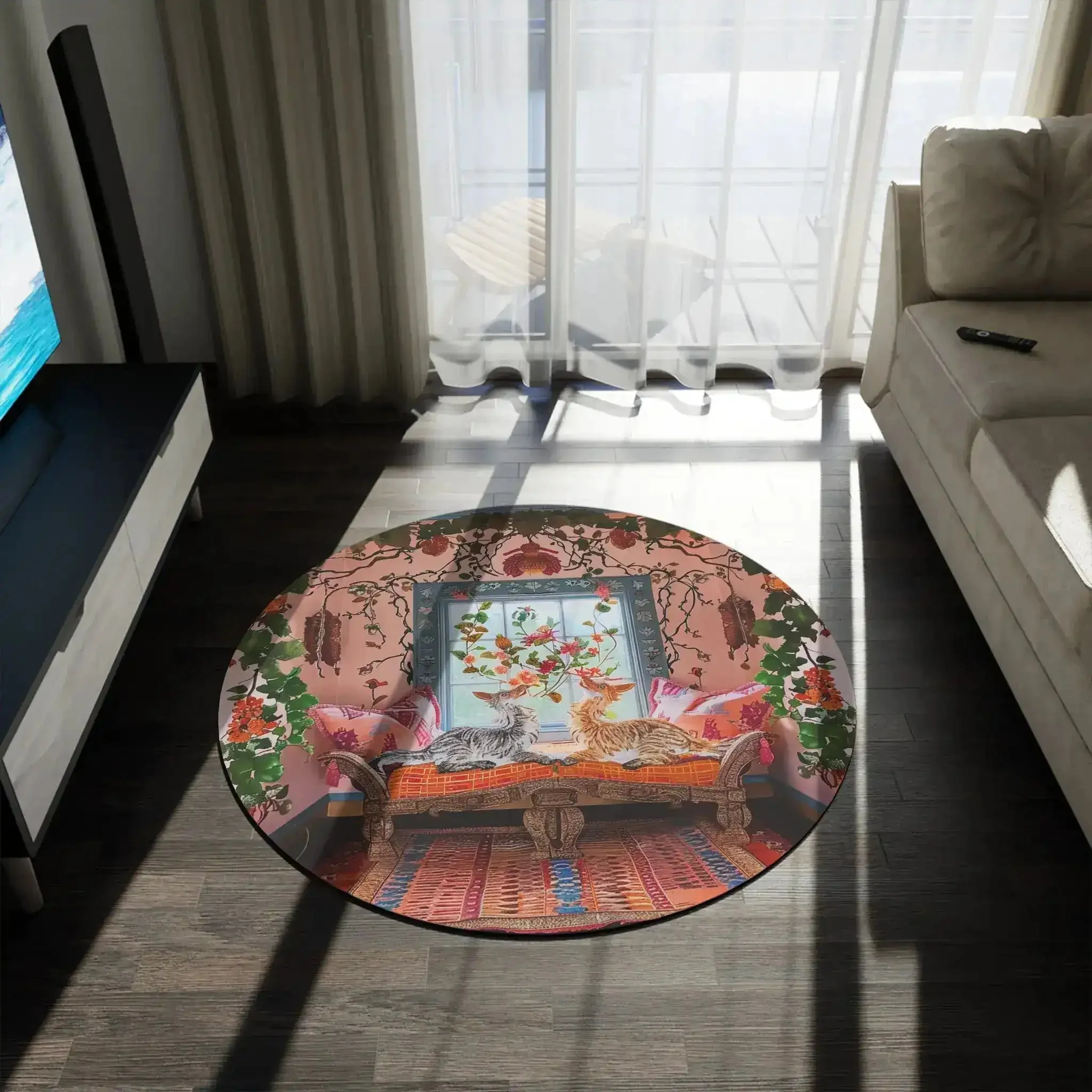 Whimsy Garden Lounge Round Rug - Image 4