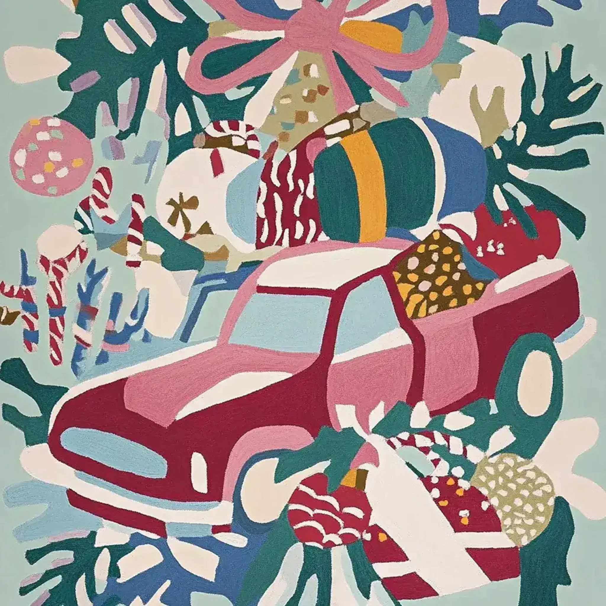 Whimsy Gift Truck Hand Tufted Rug - Image 4