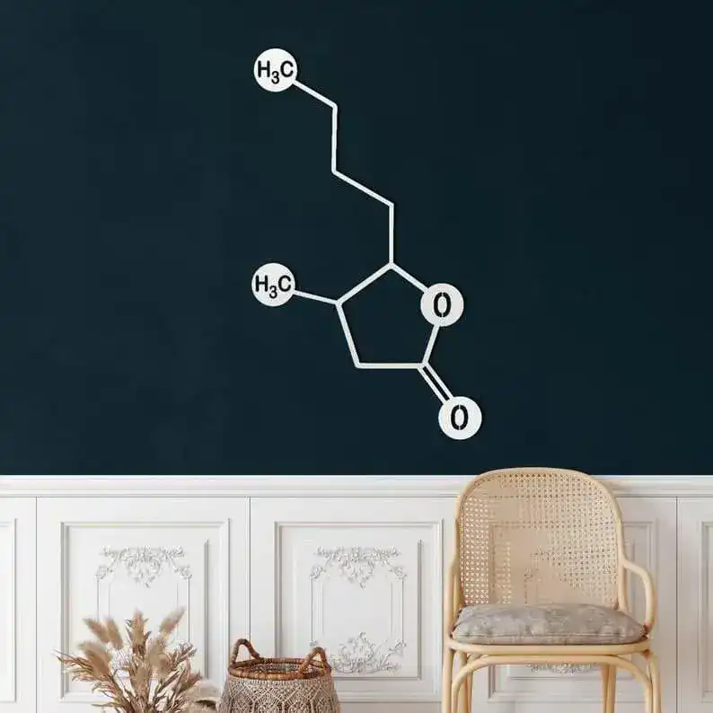 Whiskey Molecule Metal Wall Art - Image 5