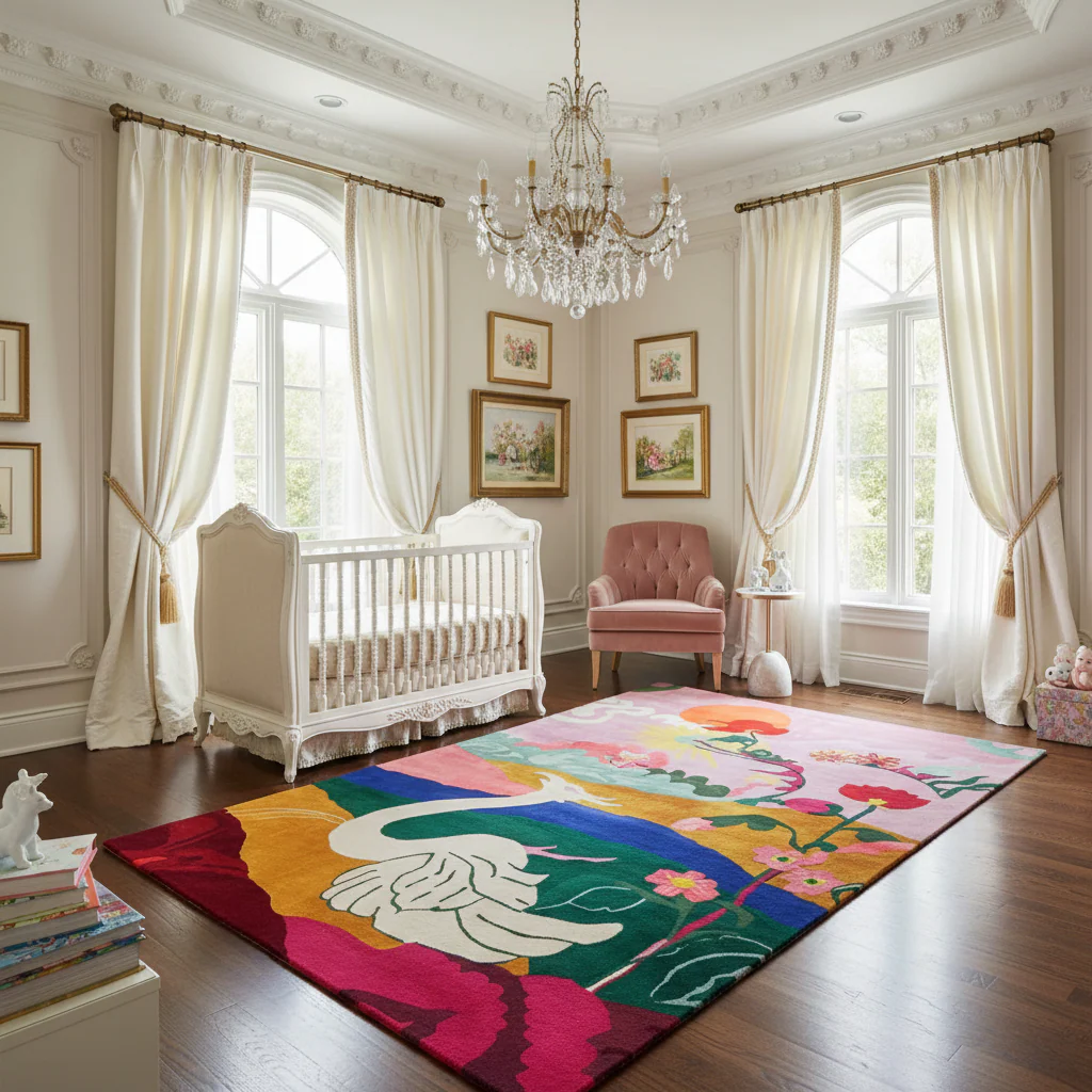 Whispering Swan Sanctuary Hand Tufted Rug - Image 3