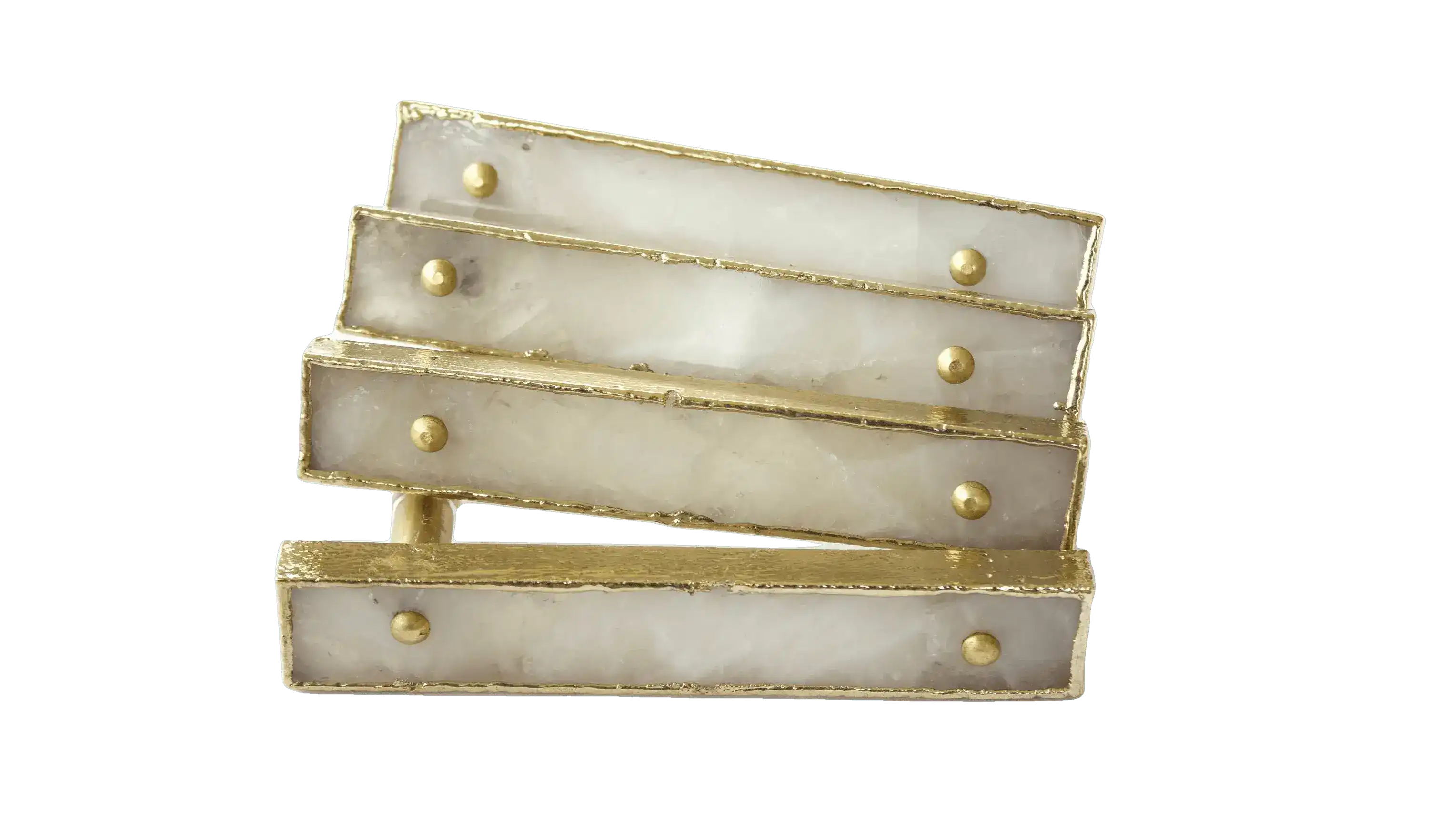 White Agate Cabinet Door Pull Handle - Set of 4 - Image 2