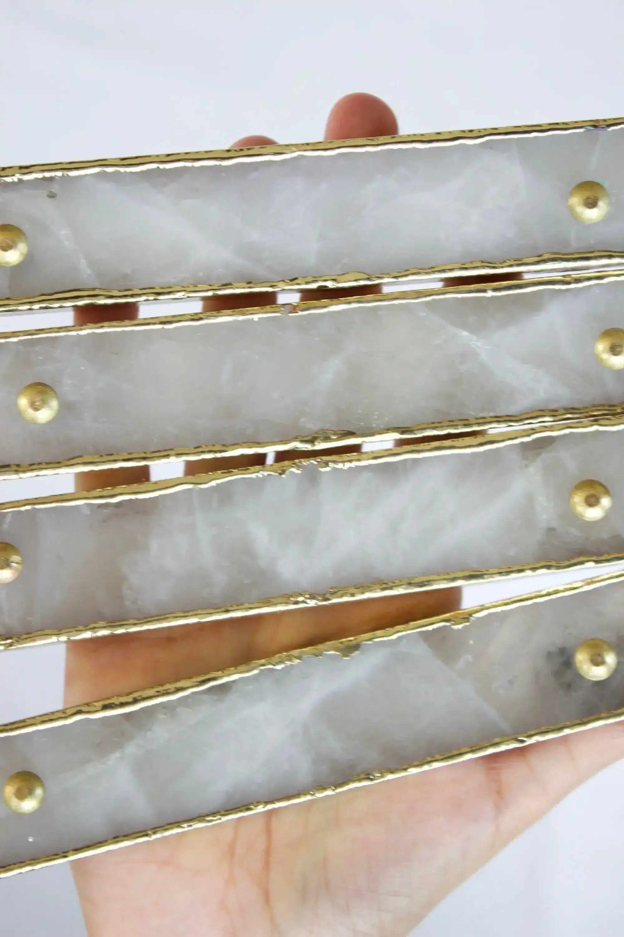 White Agate Cabinet Door Pull Handle - Set of 4 - Image 5