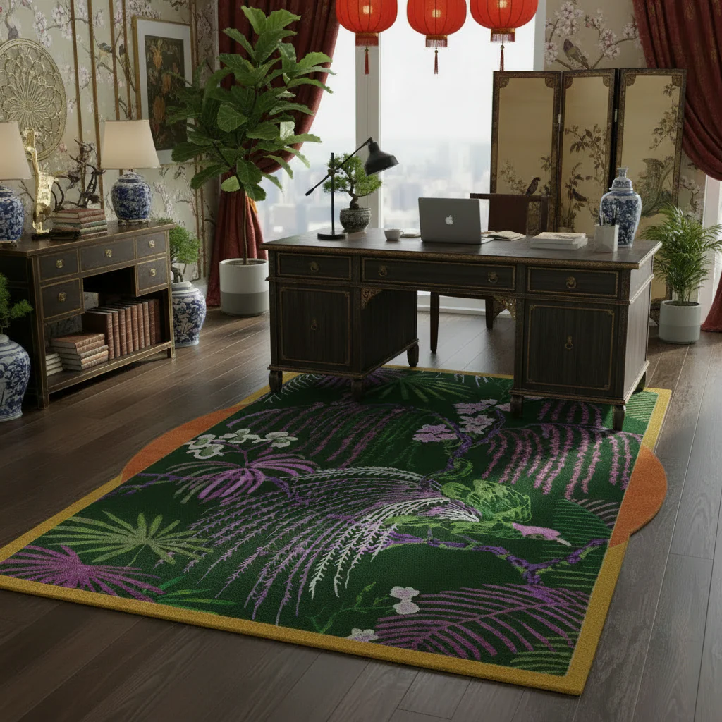 Wild Bloom Elegant Hand Tufted Wool Rug - Image 2