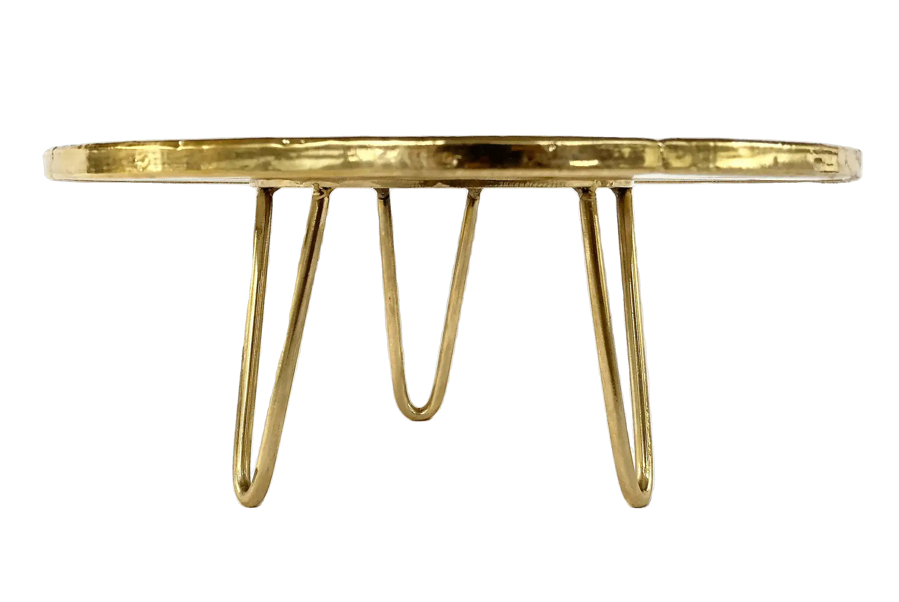 White Crystal Agate Cake Stand with Brass Legs - Image 7