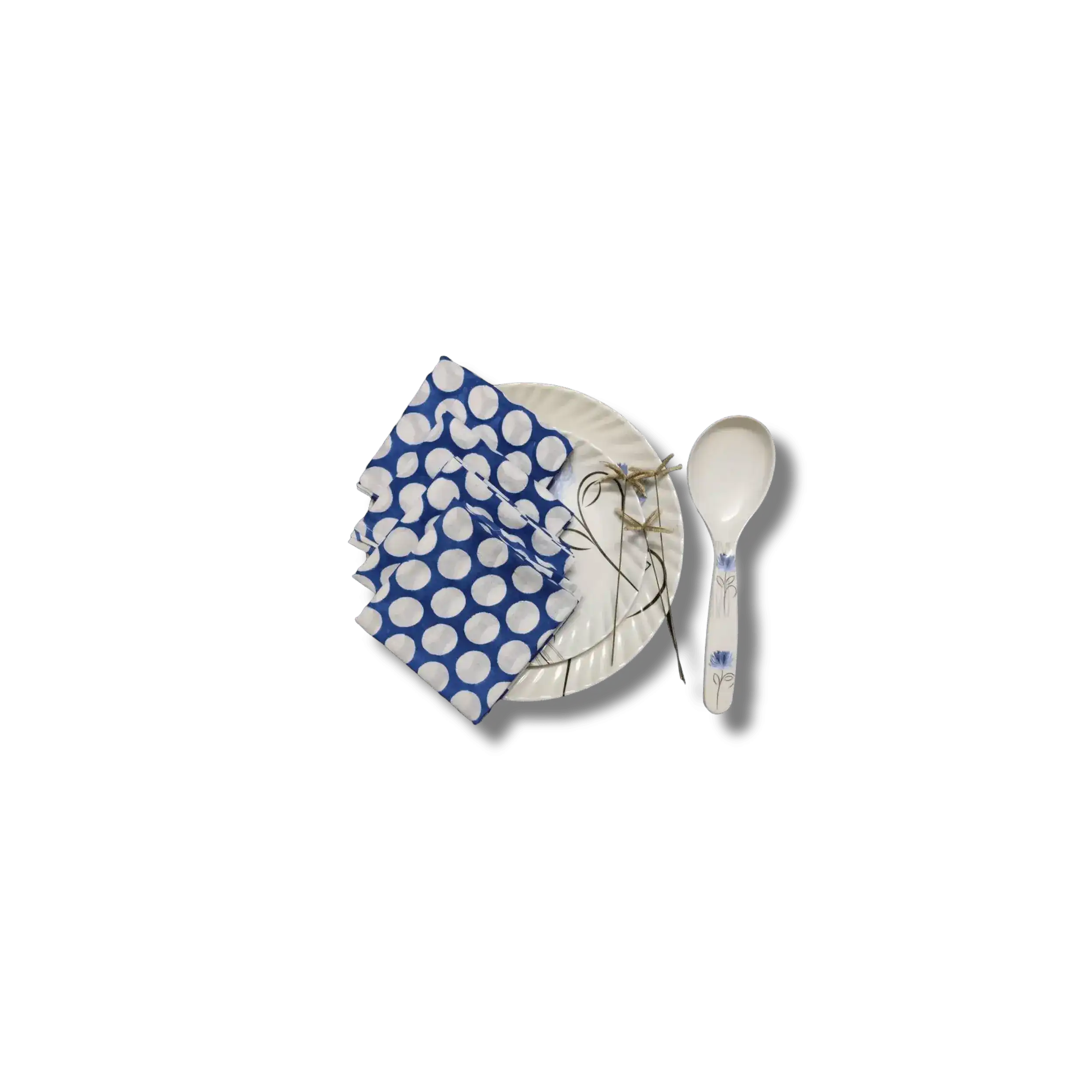 White Polka Dots Cotton Napkins - Image 5