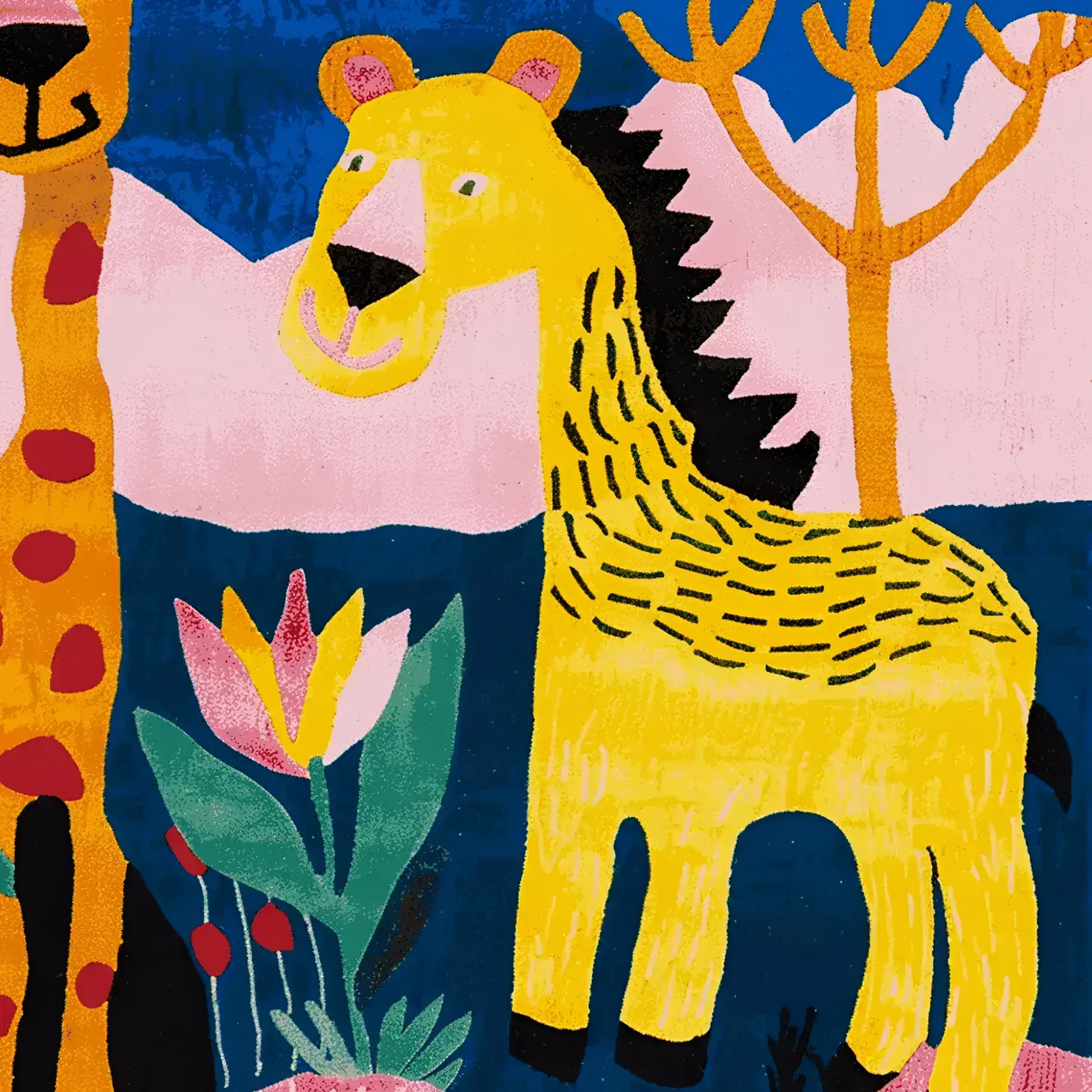 Wild & Whimsical Hand Tufted Rug - Image 6