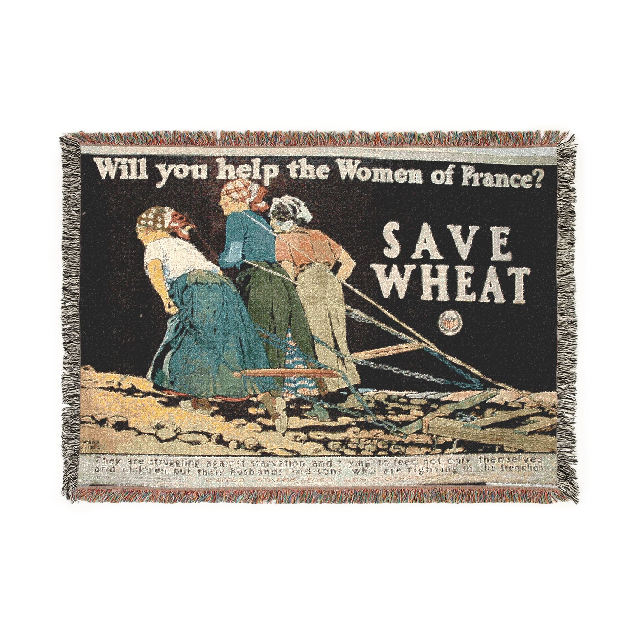 will-you-help-the-women-of-france-edward-penfield-wwi | Woven Tapestry Blanket