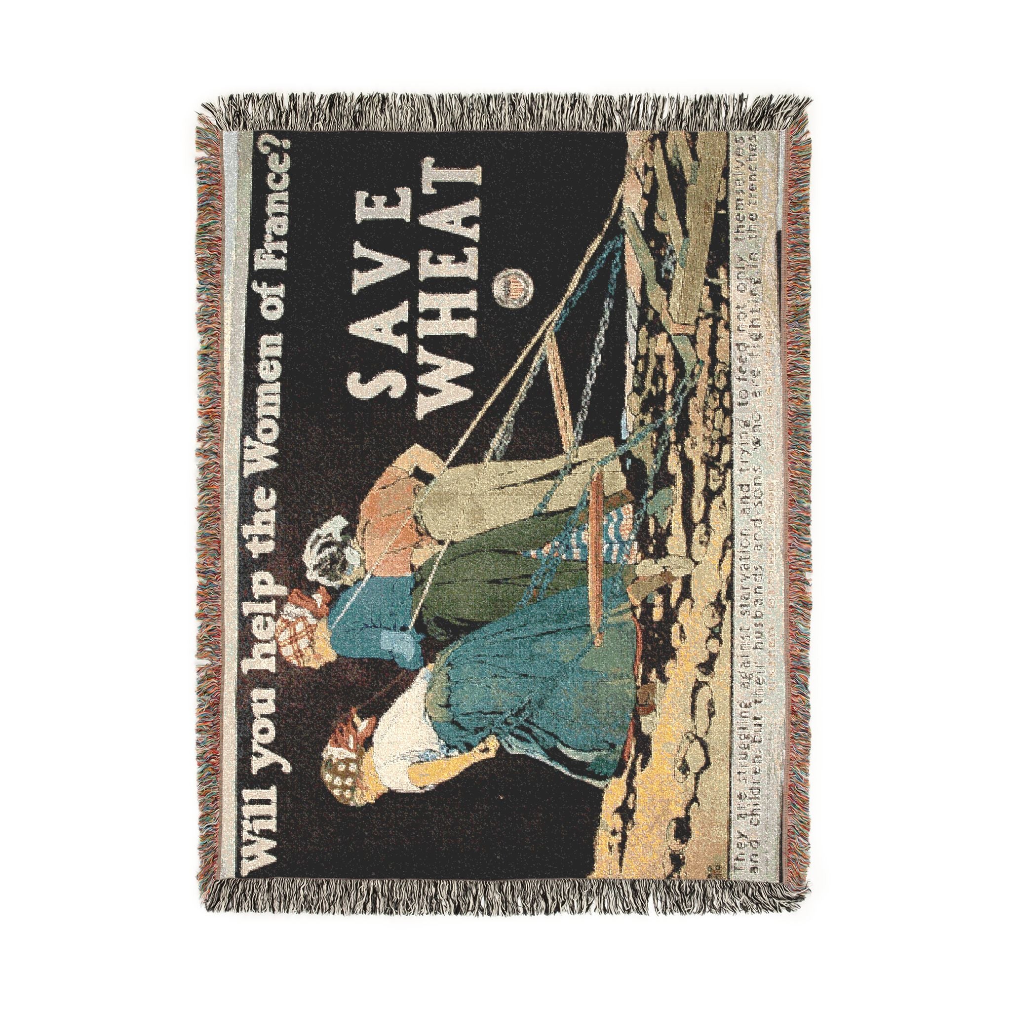will-you-help-the-women-of-france-edward-penfield-wwi | Woven Tapestry Blanket - Image 11