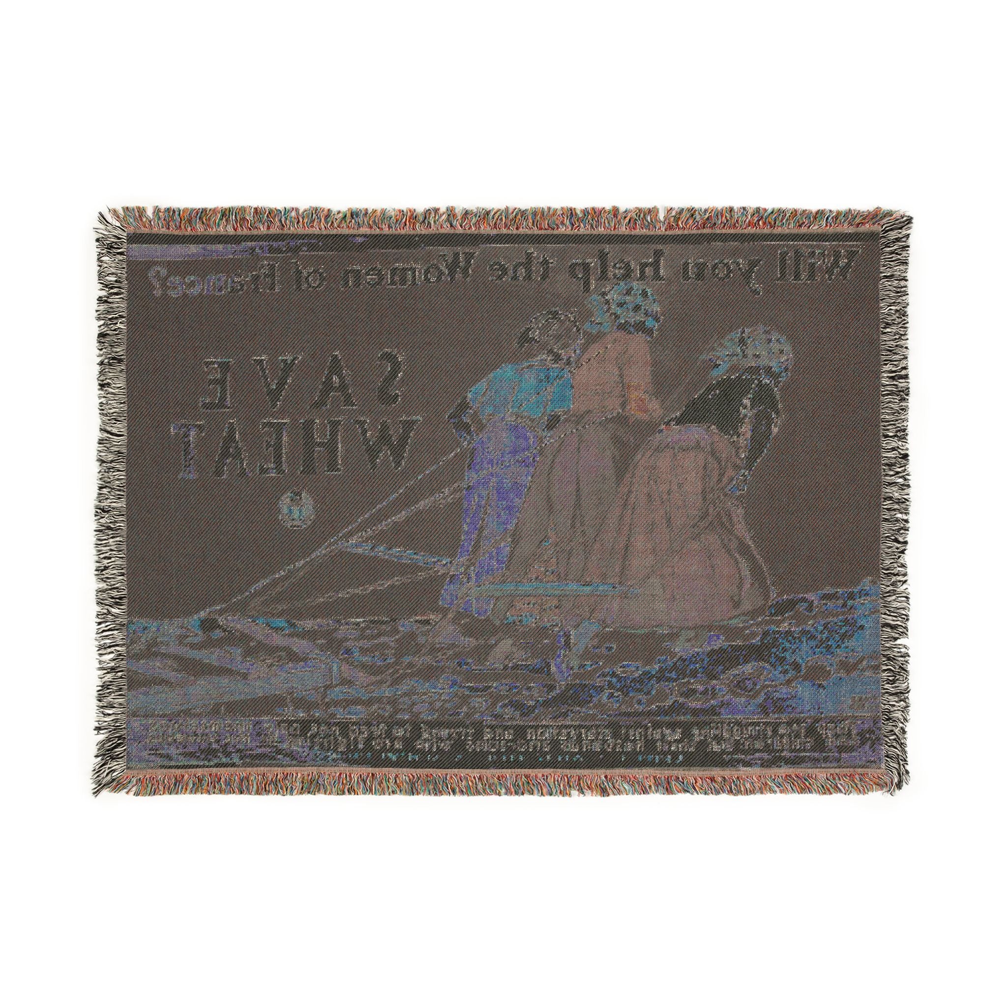 will-you-help-the-women-of-france-edward-penfield-wwi | Woven Tapestry Blanket - Image 4