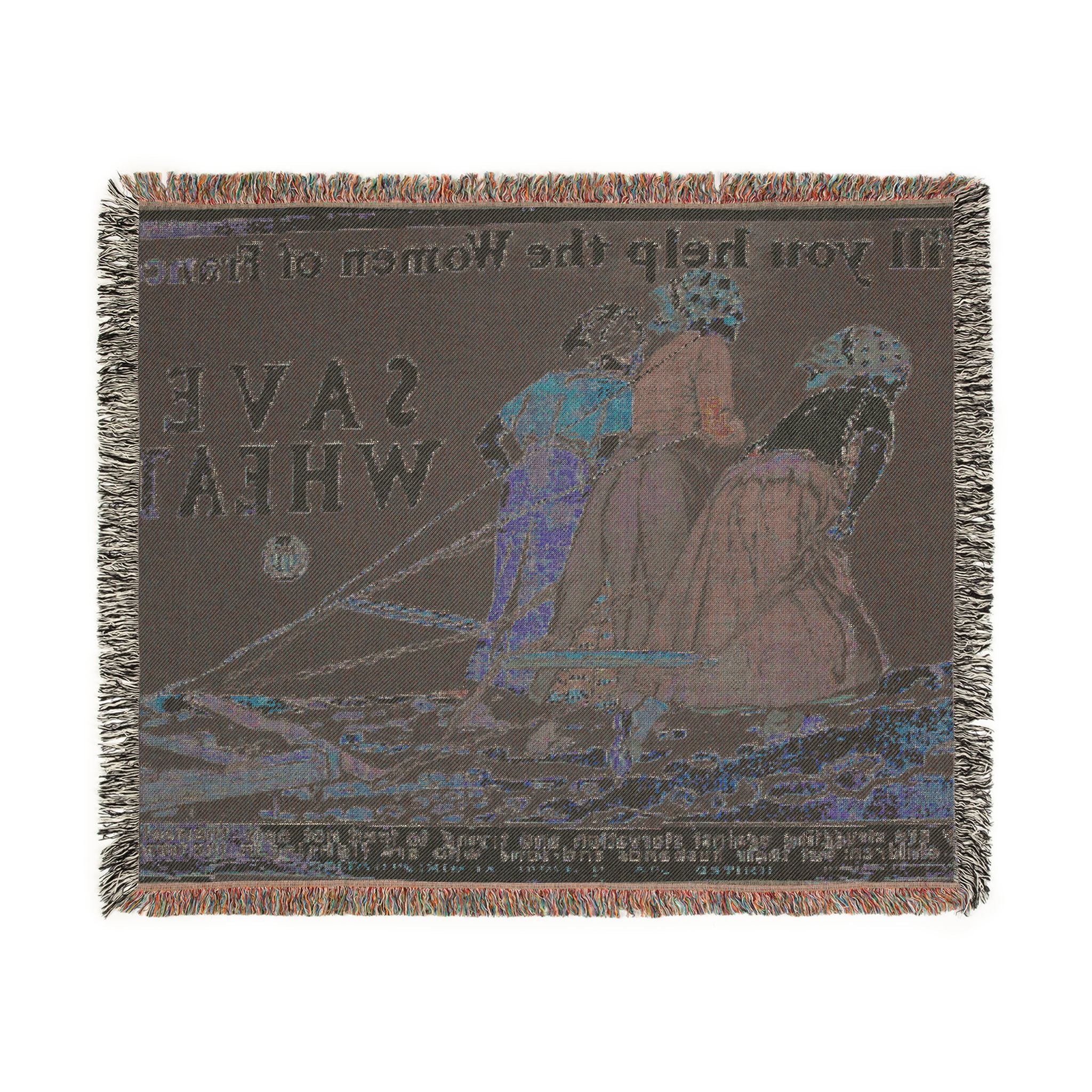will-you-help-the-women-of-france-edward-penfield-wwi | Woven Tapestry Blanket - Image 8