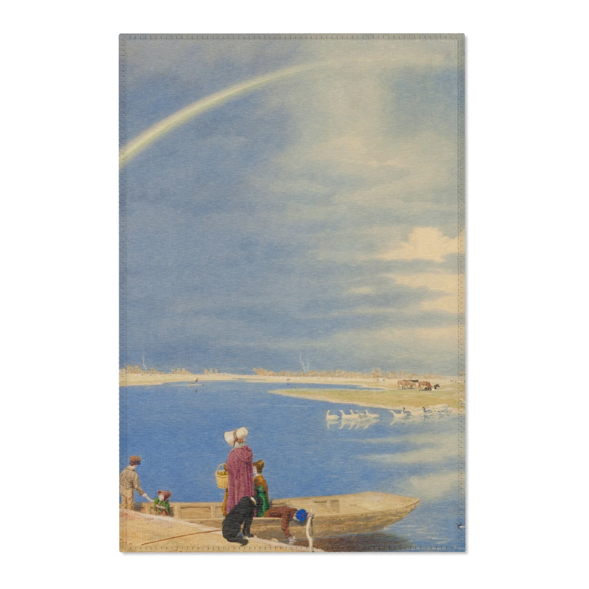 William Turner - An April Shower A View from Binsey Ferry Near Oxford, Looking Towards Port Meadow and Godstow | Area Rug