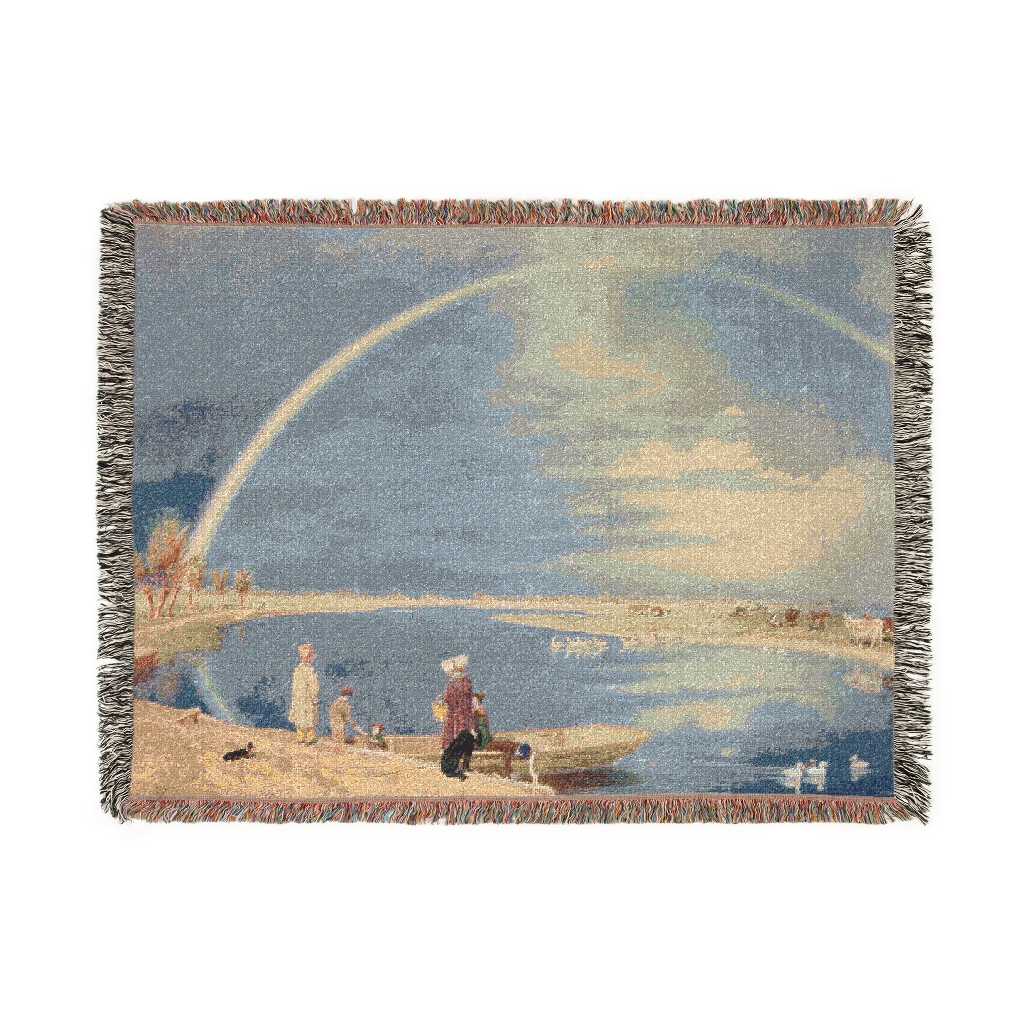 William Turner - An April Shower A View from Binsey Ferry Near Oxford, Looking Towards Port Meadow and Godstow | Woven Tapestry Blanket - Image 10