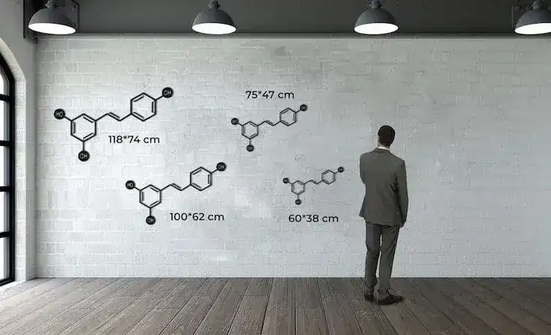 Wine Molecule Metal Wall Art - Image 4