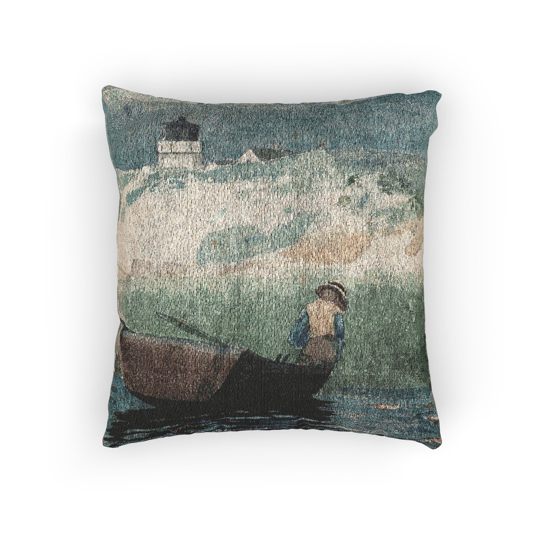 Winslow Homer - Boy in Boat, Gloucester | Woven Pillow - Image 3