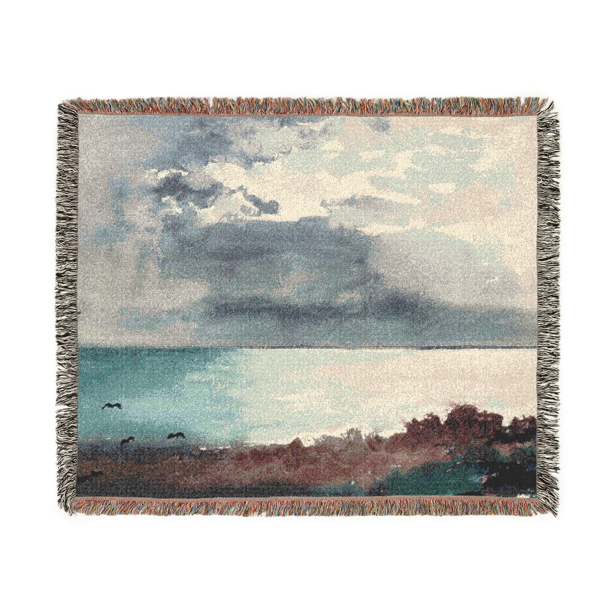 Winslow Homer - Breaking Storm, Coast of Maine | Woven Tapestry Blanket - Image 7