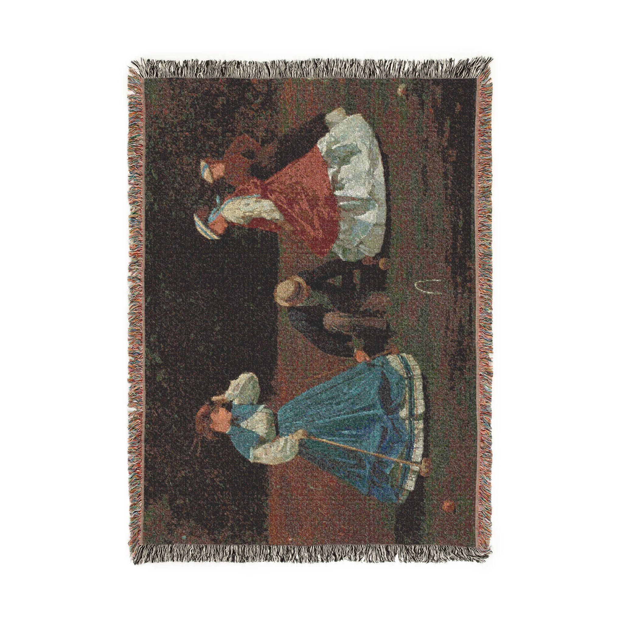 Winslow Homer - Croquet Scene | Woven Tapestry Blanket - Image 6