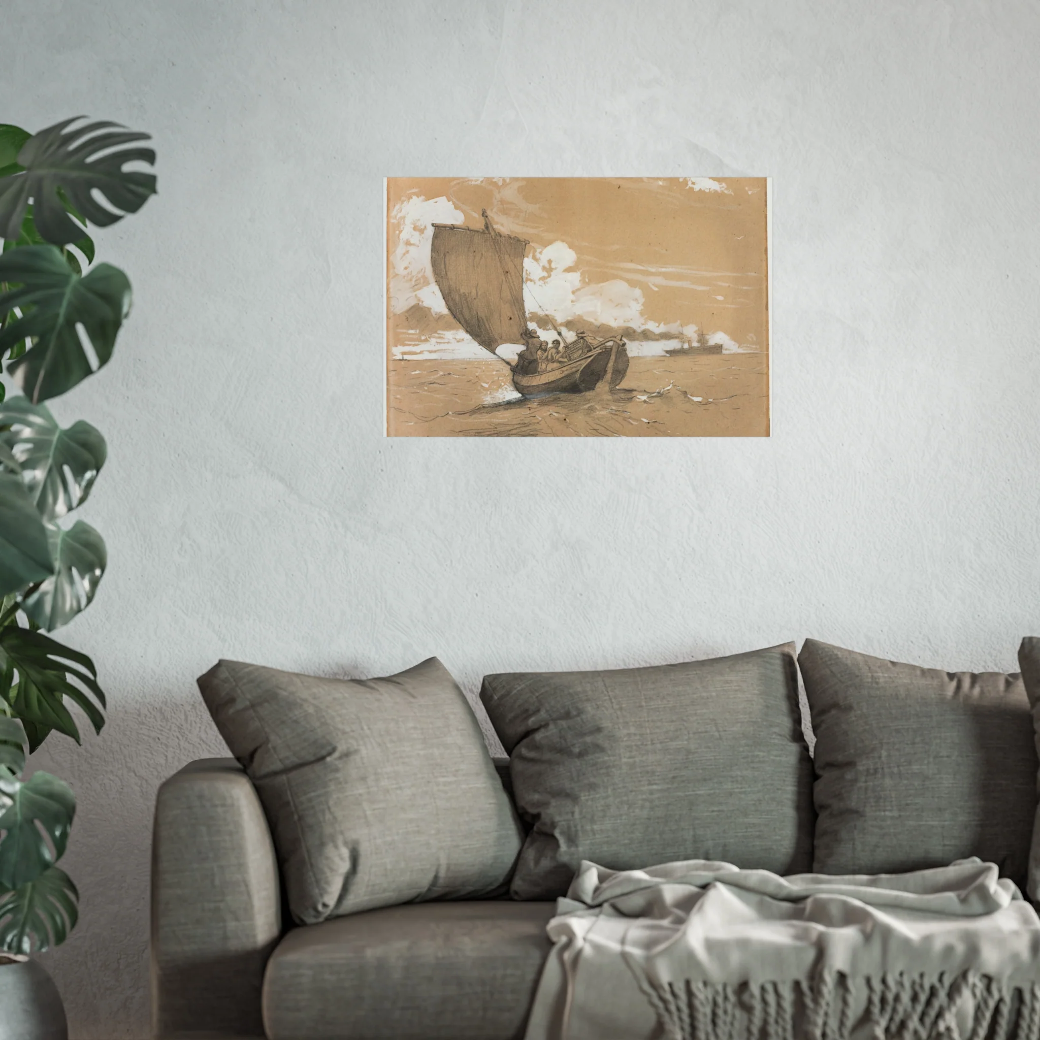 Winslow Homer - Fishing off Scarborough | Fine Art Poster - Image 11