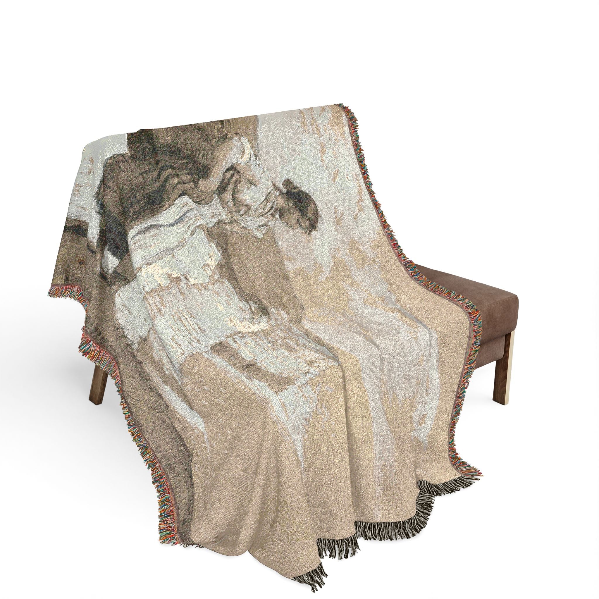 Winslow Homer - Flamborough Head, England | Woven Tapestry Blanket - Image 3