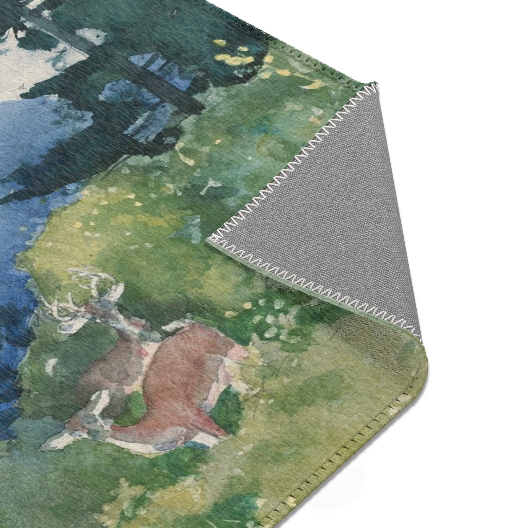 Winslow Homer - North Woods Club, Adirondacks (The Interrupted Tete-a-Tete) | Area Rug - Image 15