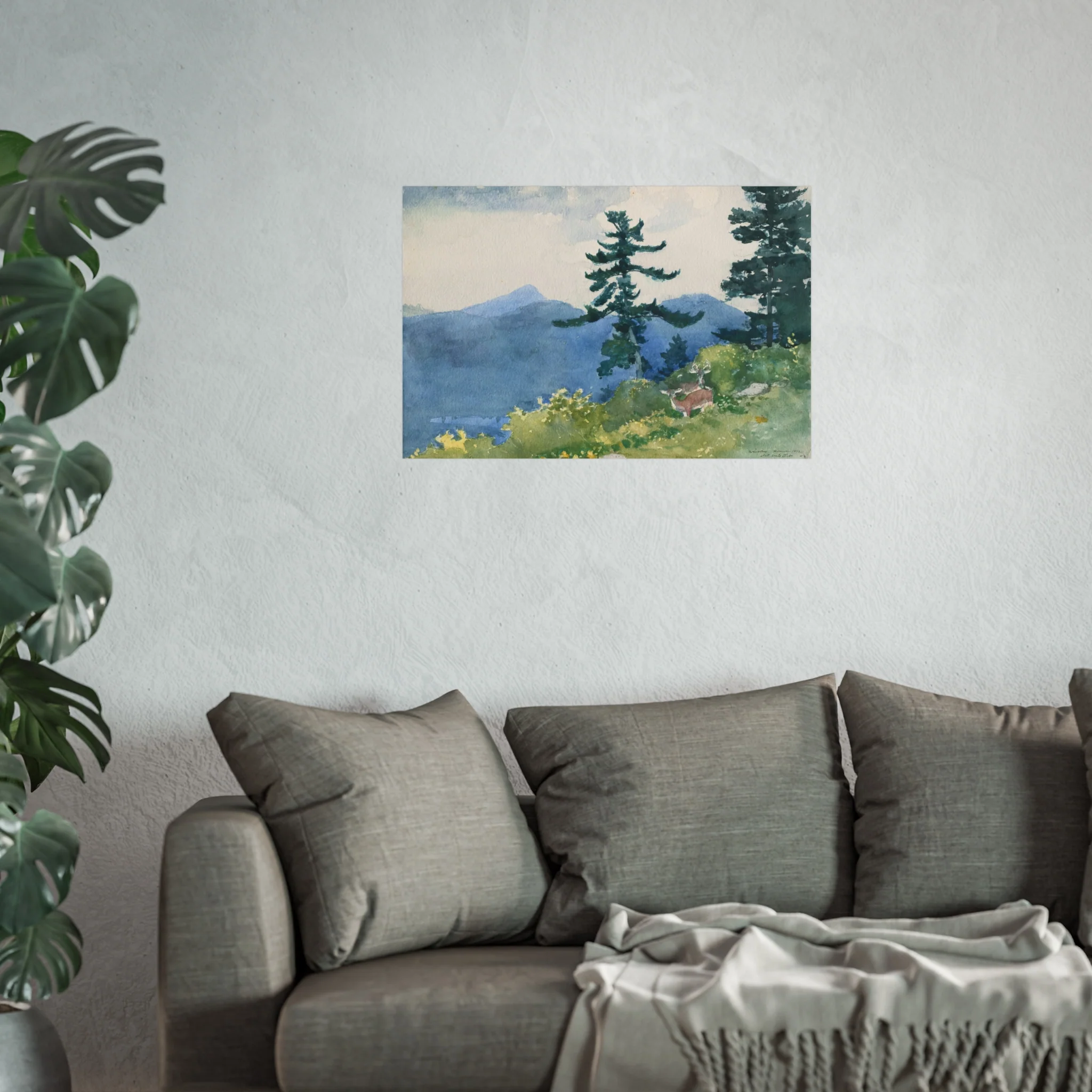 Winslow Homer - North Woods Club, Adirondacks (The Interrupted Tete-a-Tete) | Fine Art Poster - Image 11