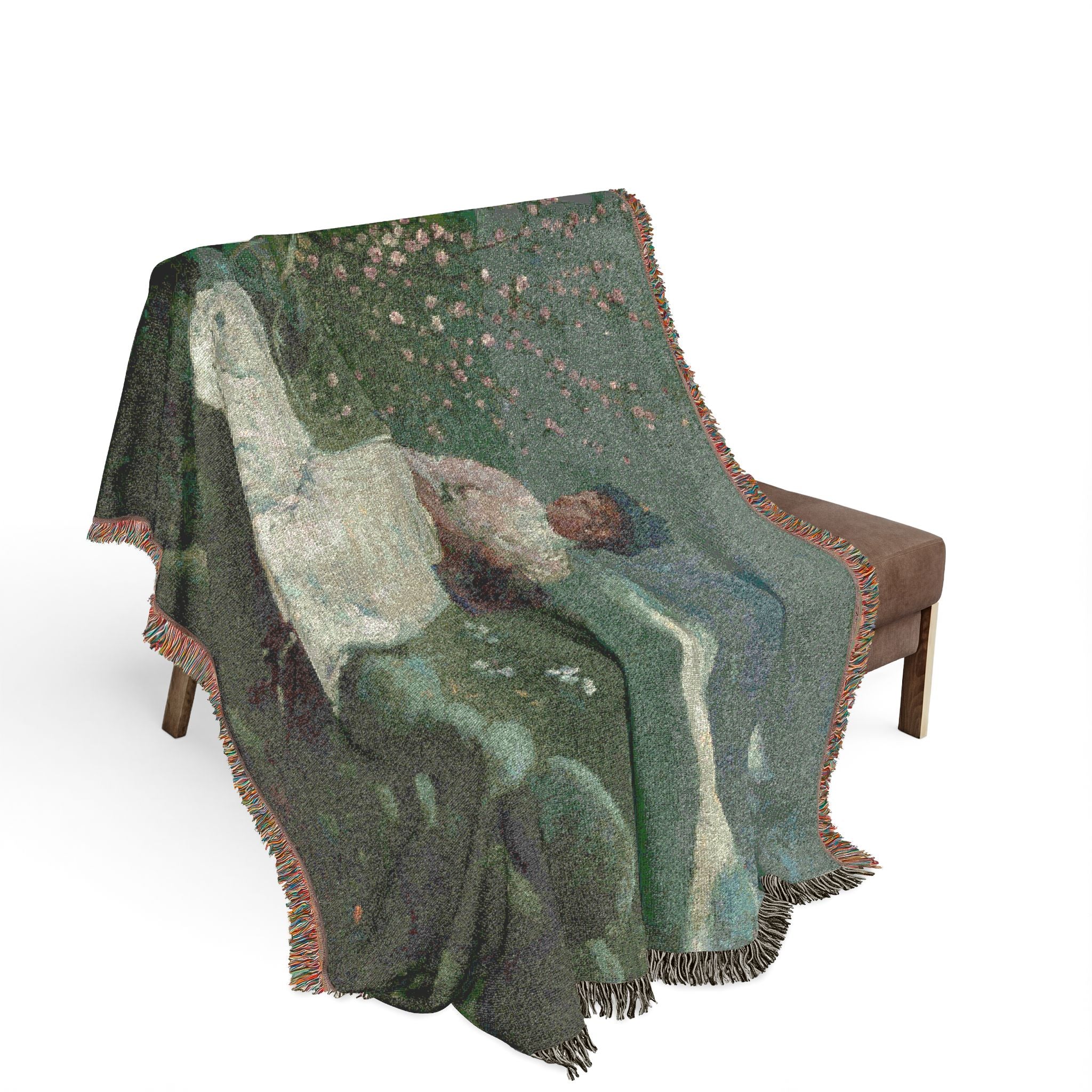 Winslow Homer - Peach Blossoms | Woven Tapestry Blanket - Image 3