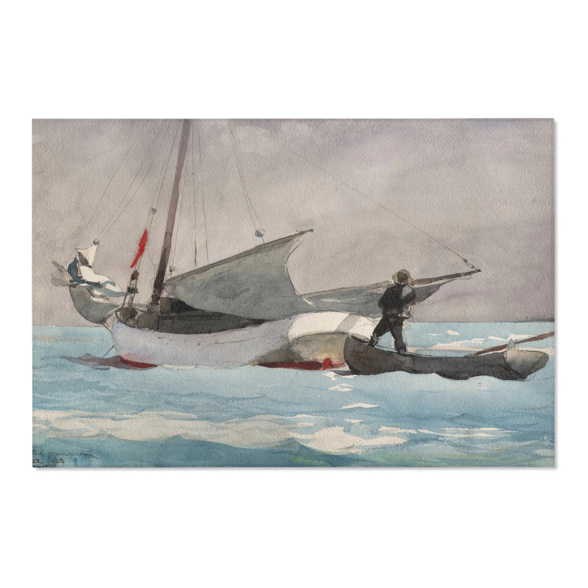 Winslow Homer - Stowing Sail | Area Rug - Image 6