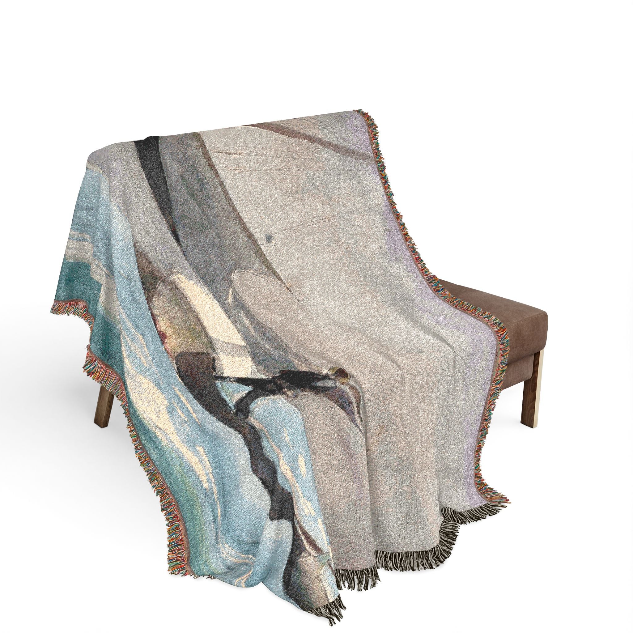 Winslow Homer - Stowing Sail | Woven Tapestry Blanket - Image 3