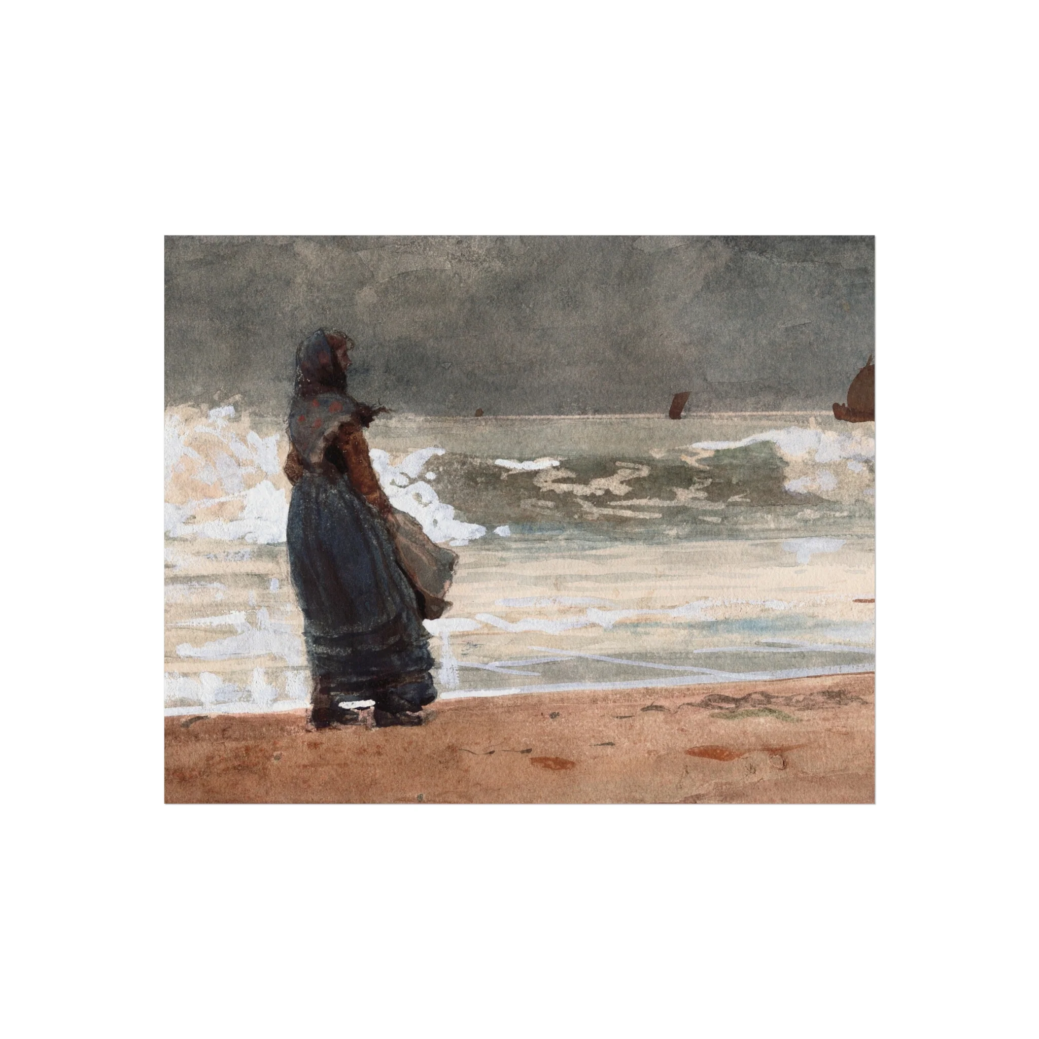 Winslow Homer - The Watcher, Tynemouth | Fine Art Poster - Image 2