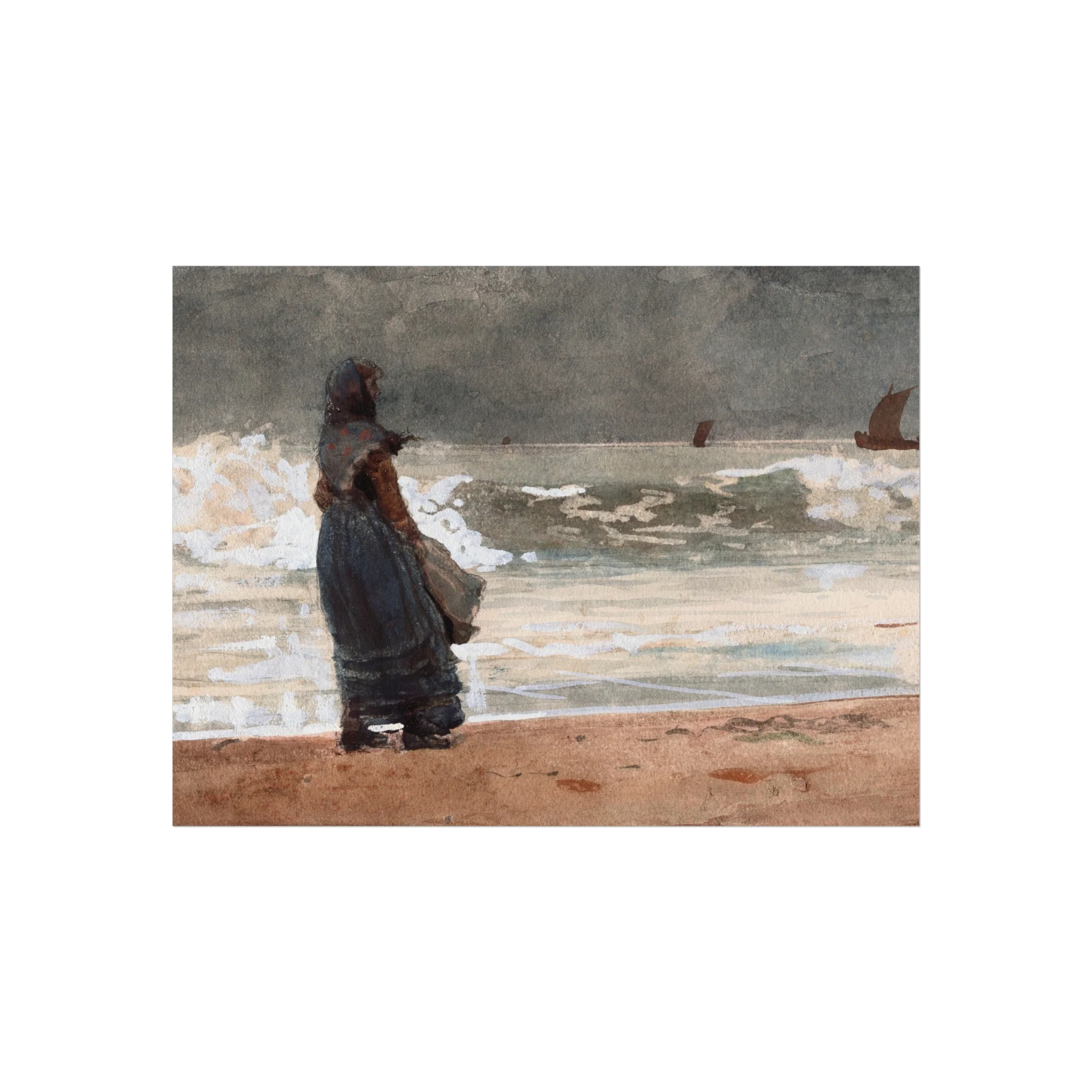 Winslow Homer - The Watcher, Tynemouth | Fine Art Poster - Image 3