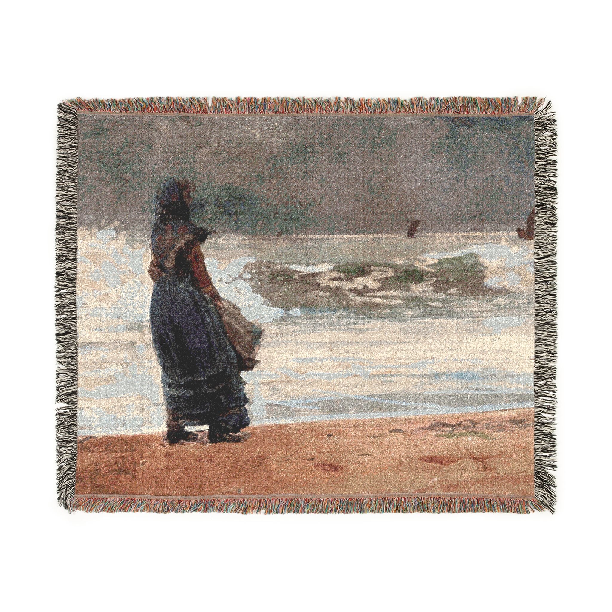 Winslow Homer - The Watcher, Tynemouth | Woven Tapestry Blanket - Image 2