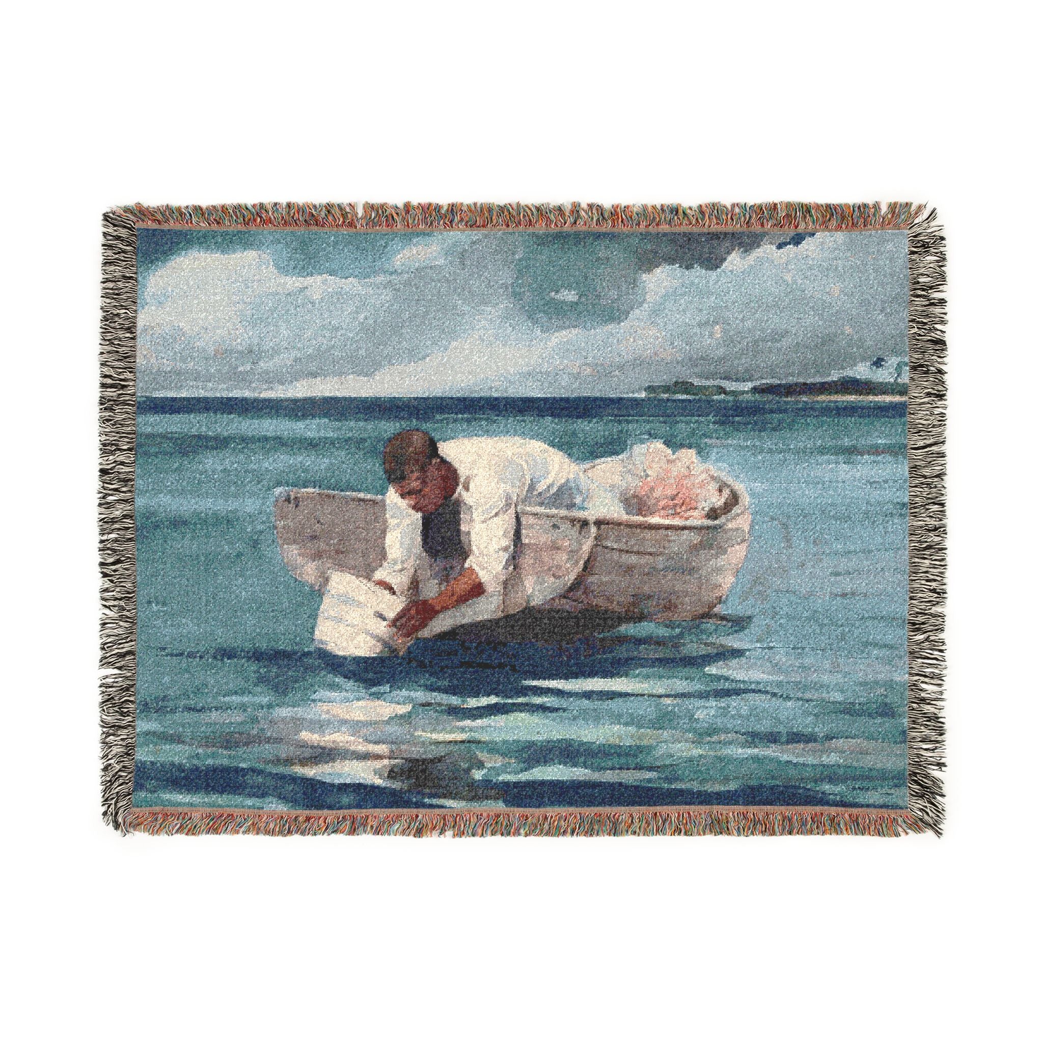 Winslow Homer - The Water Fan | Woven Tapestry Blanket - Image 10