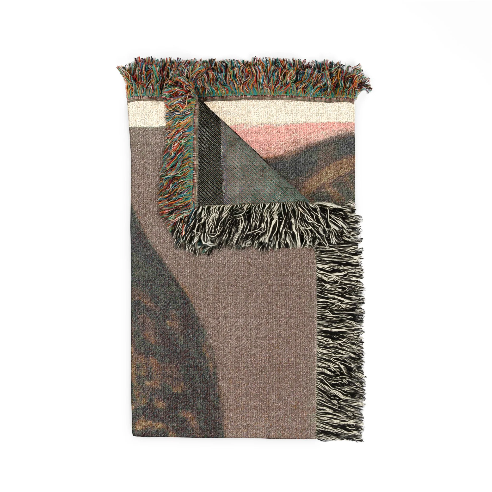 winter-cat-on-a-cushion-steinlen | Woven Tapestry Blanket - Image 5