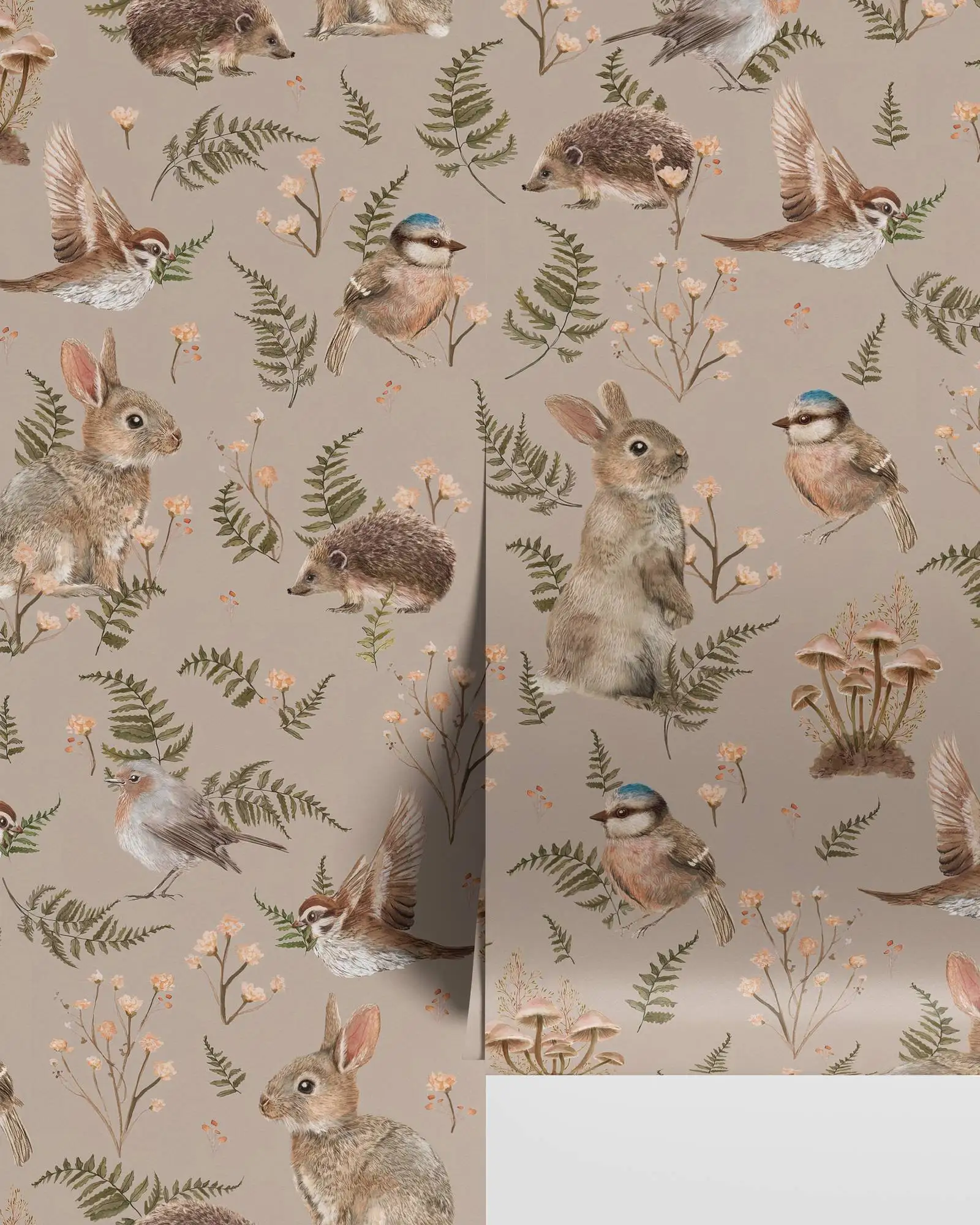 Woodland Bunnies Nursery Wallpaper - Image 4