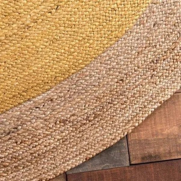 Yellow Oval Jute Rug - Image 3