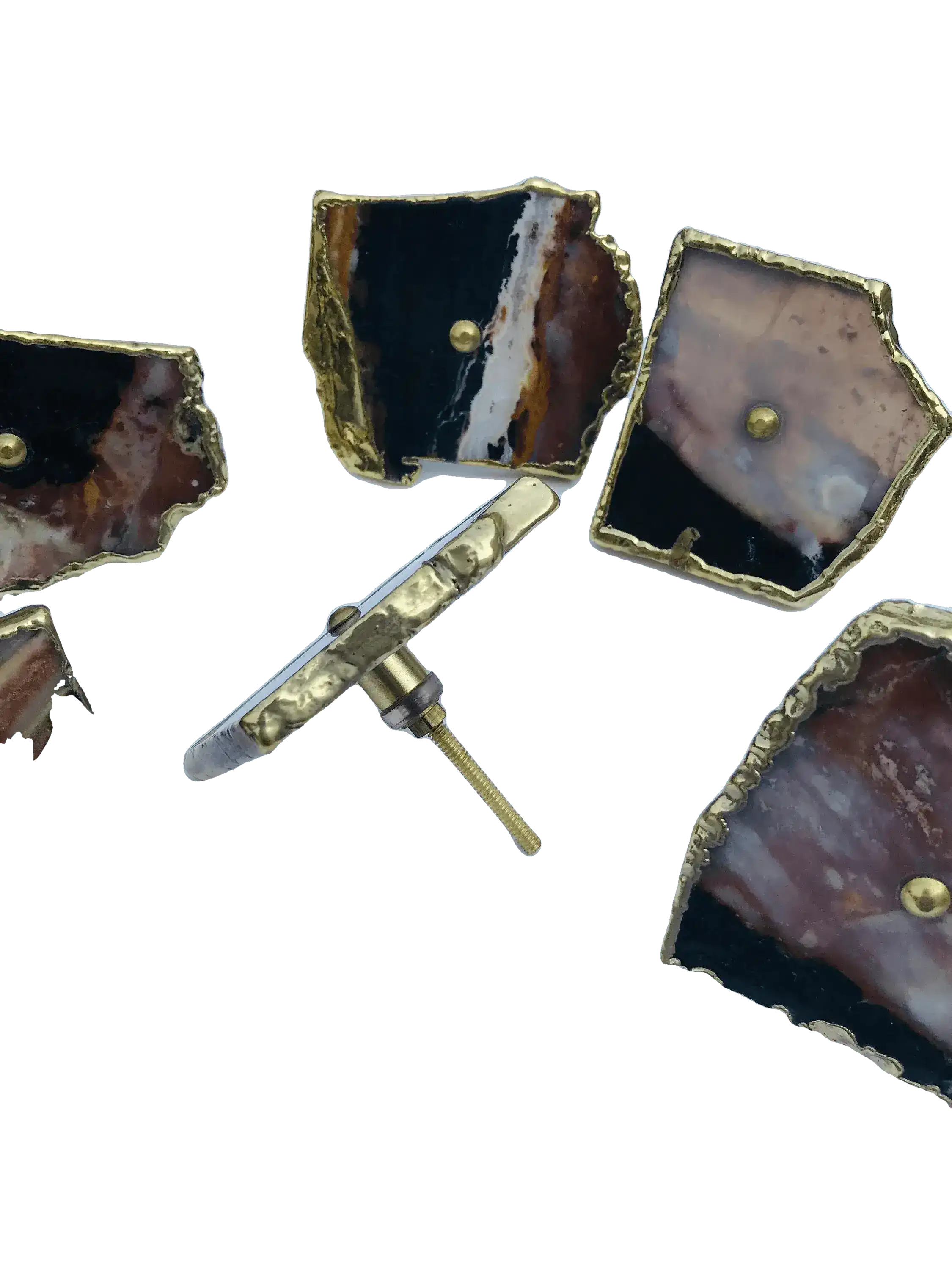 Zebra Agate Cabinet Door Pull Handle - Set of 6 - Image 6