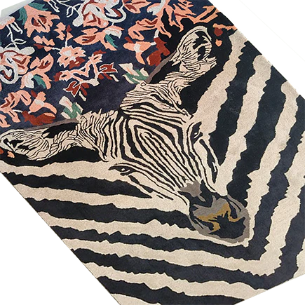 Zebra Fusion Hand Tufted Rug - Image 5