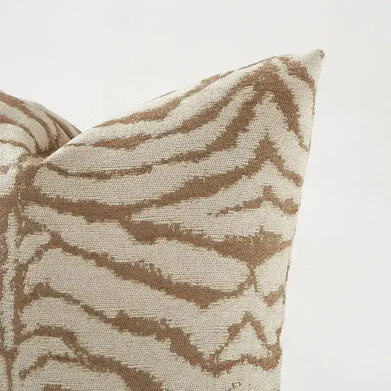 Zebra Print Jacquard Throw Pillow Cover - Image 4